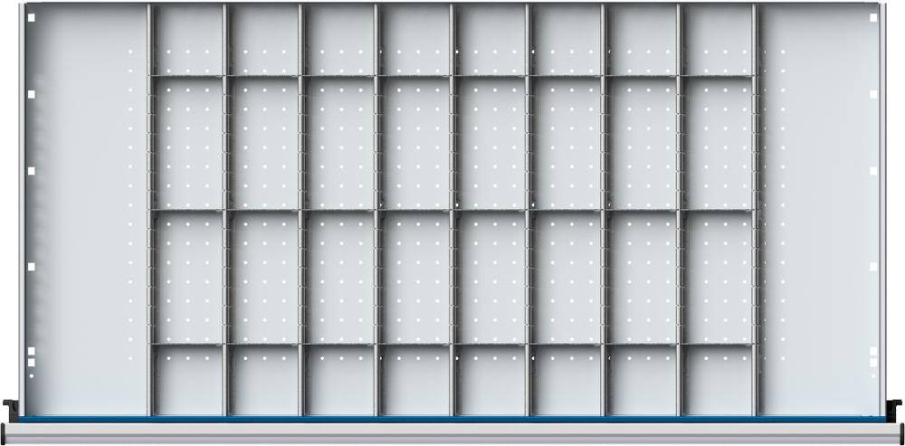 Schubladeneinteilungssatzfür FH 60mm 1/8 Teilung f.Schublade B1110xT540mm