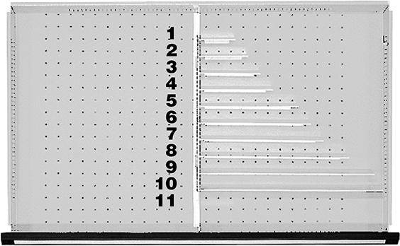 Längsteiler für FH 180-360mm für Schubladentiefe 600mm