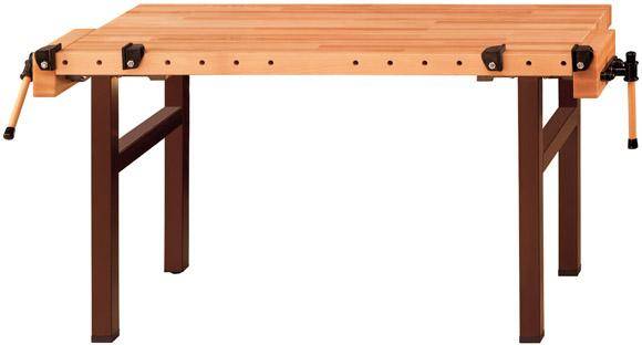 Anke Schreinerhobelbank B1500xT 650xH850mm Plattenmaß B1500xT650 mm 2 Paar Steck-Spannbacken