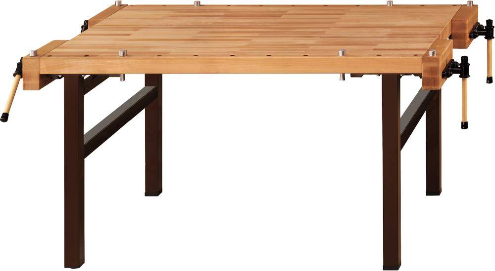 Anke Schreinerhobelbank B1500xT 1000xH850mm Plattenmaß B1500xT1000 mm4 Paar Alu-Rundbacken