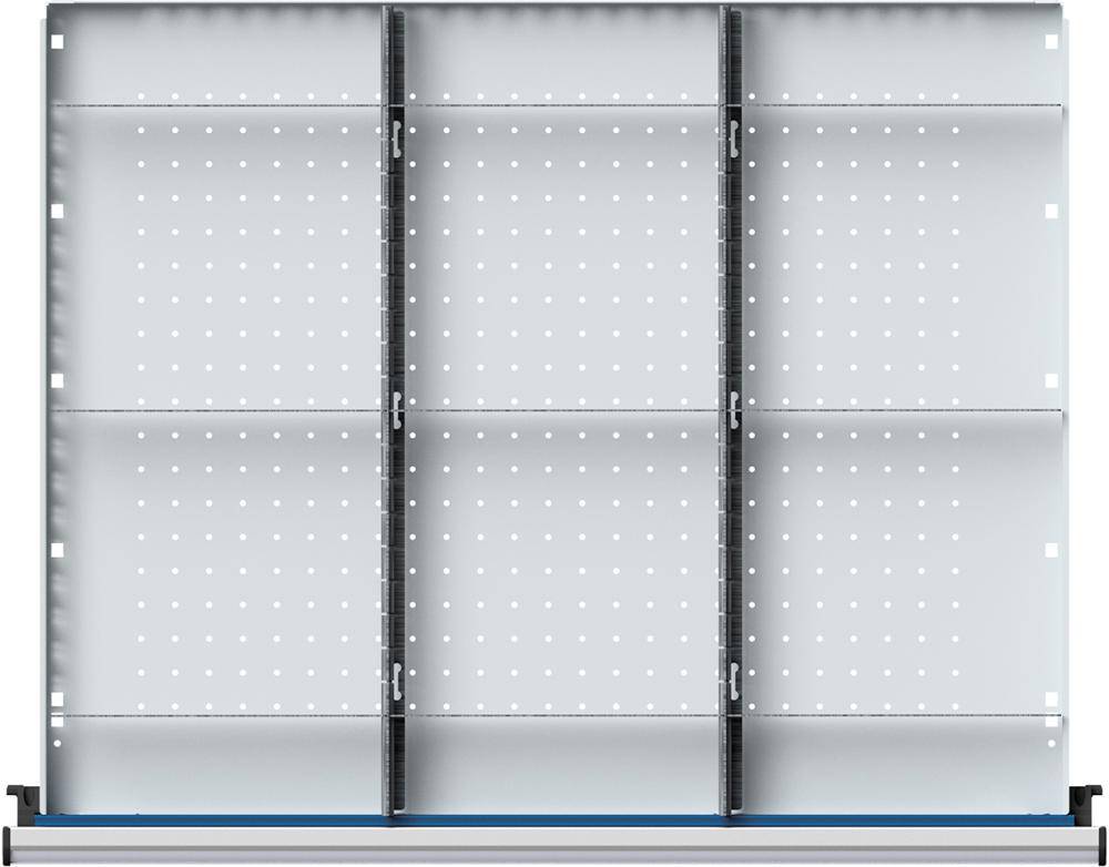 Schubladeneinteilungssatzfür FH120mm 1/3 Teilung f.Schublade B750xT600mm