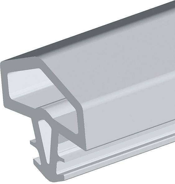 Türanschlagprofil 0680 z. einfräsen, EV transparent, L100mtr - Artikel: 8711286980598