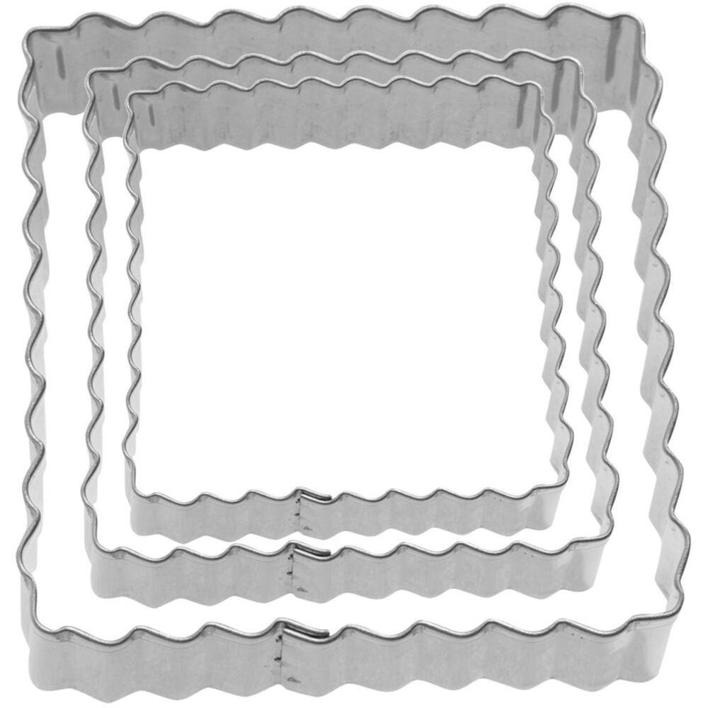 WESTMARK 3 Terrassen-Ausstecher Quadrat 4 cm, 5 cm, 6 cm aus Edelstahl