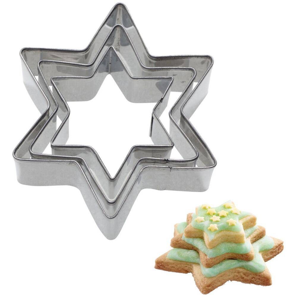 WESTMARK 3 Terrassen-Ausstecher Stern 4 cm, 5 cm, 6 cm aus Edelstahl