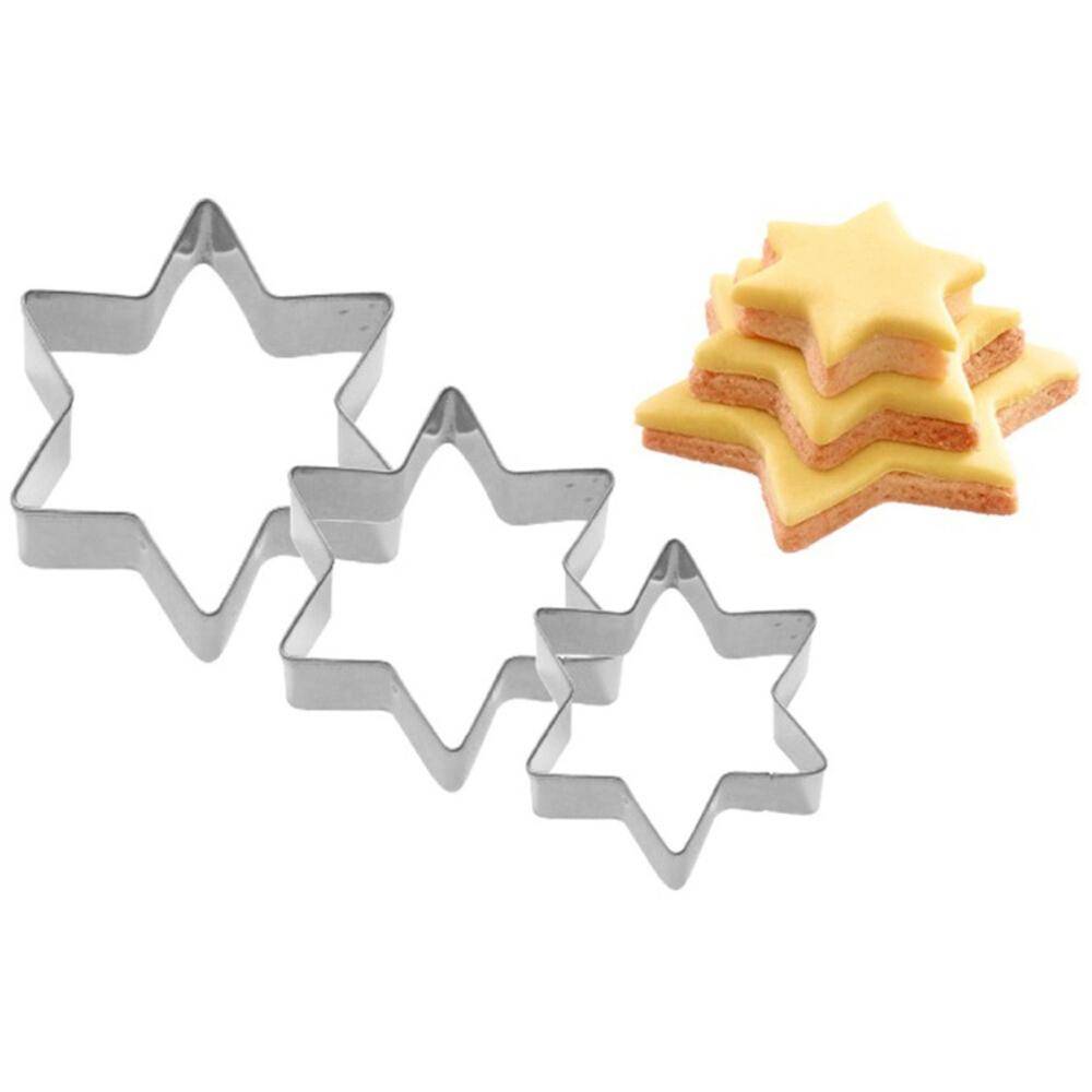 WESTMARK 3 Terrassen-Ausstecher Stern 4 cm, 5 cm, 6 cm aus Edelstahl