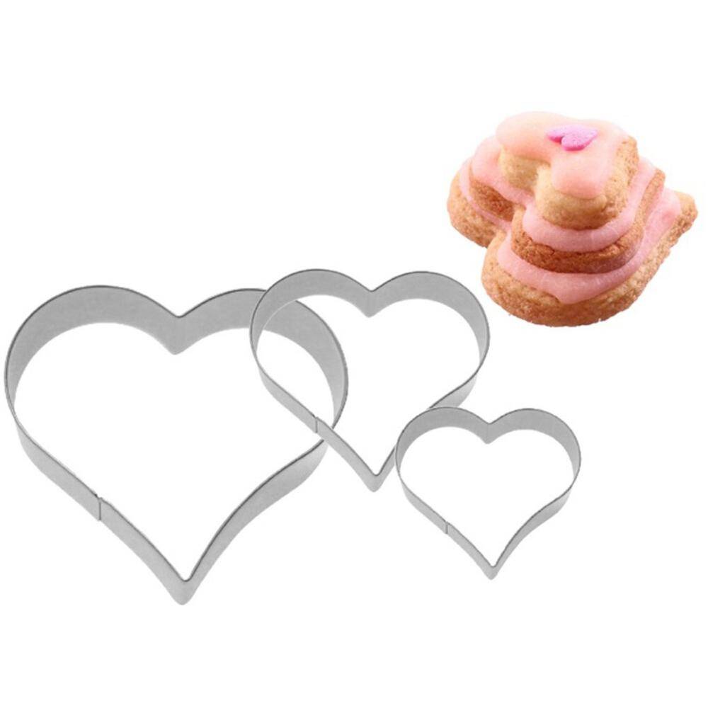 WESTMARK 3 Terrassen-Ausstecher Herz 2 cm, 3 cm, 4 cm aus Edelstahl