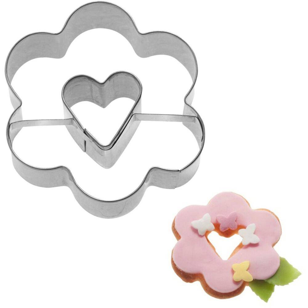 WESTMARK Ausstechform Rosette mit Herz 2D 6,5 cm aus Edelstahl