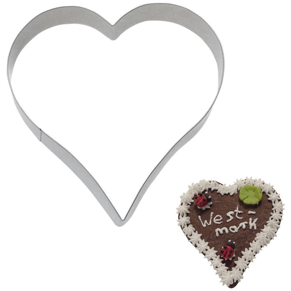 WESTMARK Lebkuchen-Ausstechform Herz 12 cm aus Edelstahl