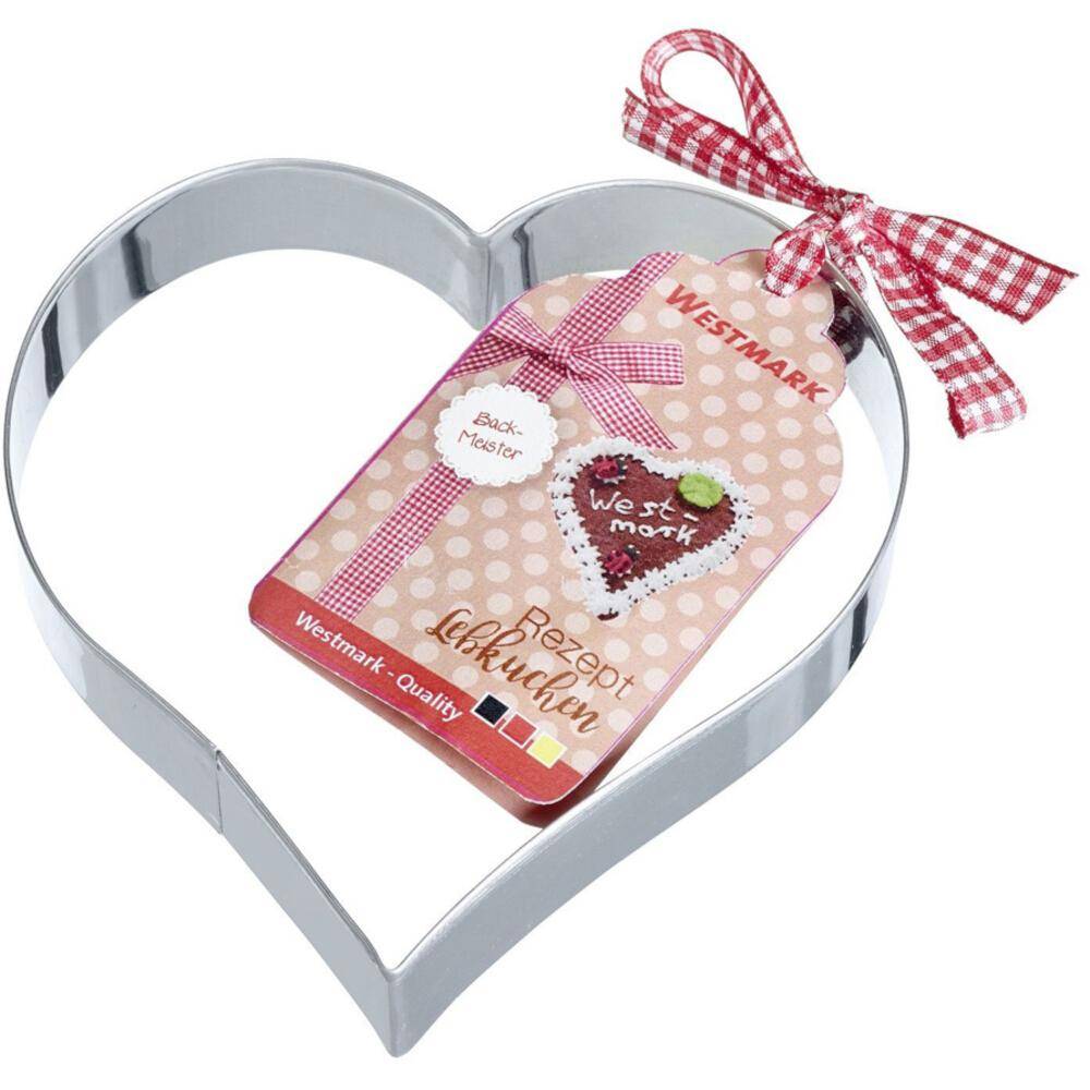 WESTMARK Lebkuchen-Ausstechform Herz 12 cm aus Edelstahl