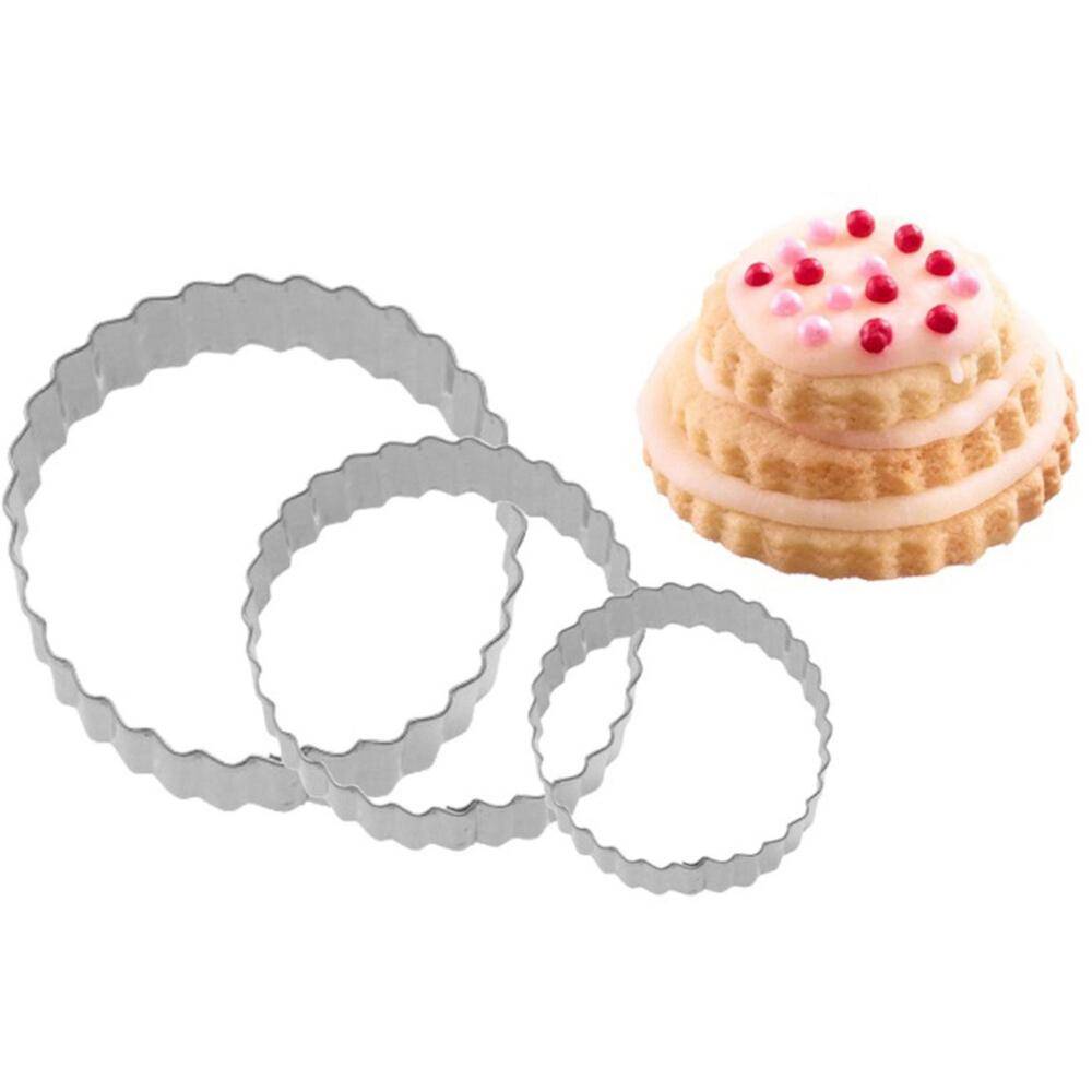 WESTMARK 3 Terrassen-Ausstecher Ring gewellt 4 cm, 5 cm, 6 cm aus