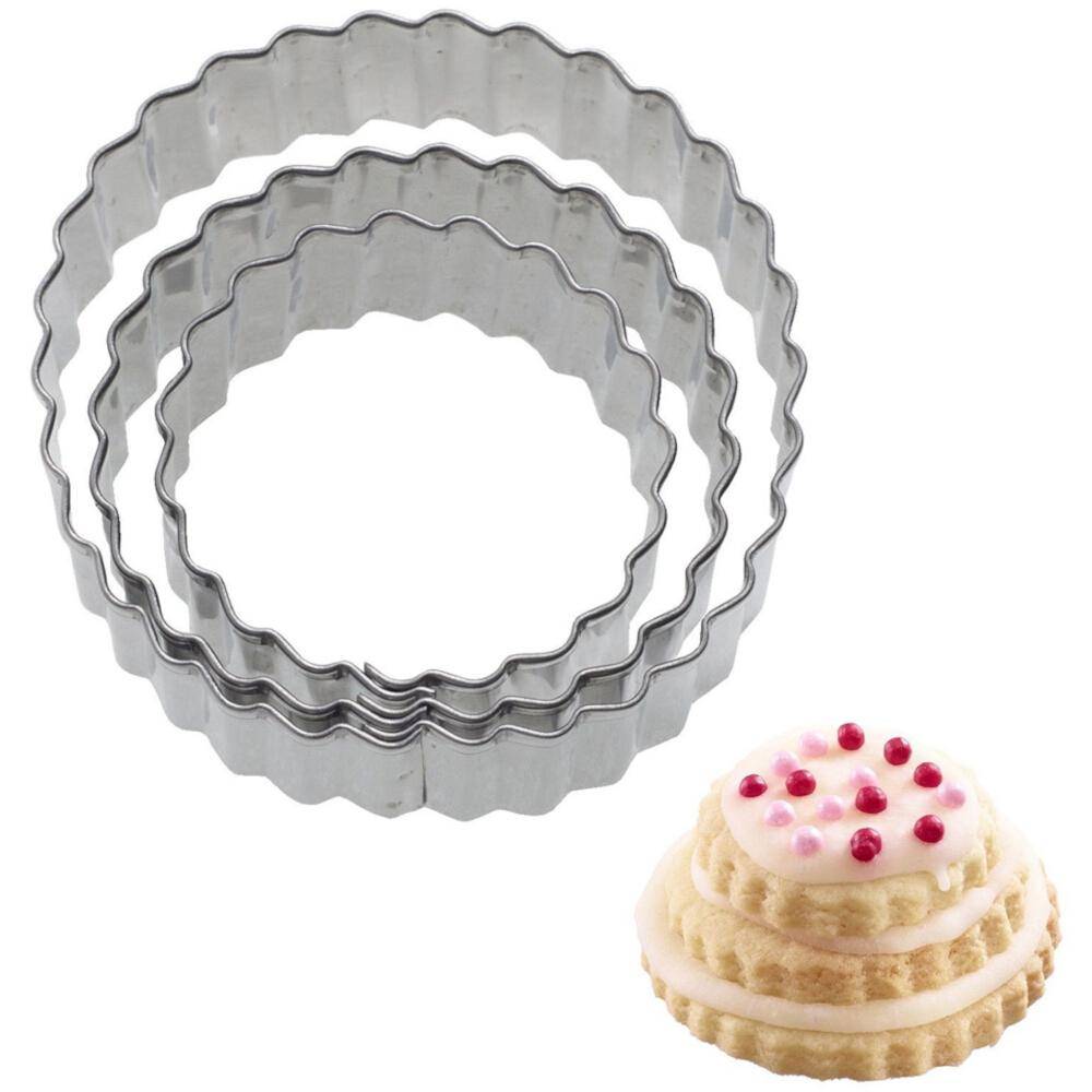 WESTMARK 3 Terrassen-Ausstecher Ring gewellt 4 cm, 5 cm, 6 cm aus