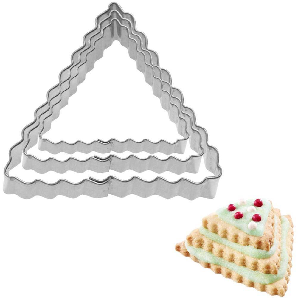 WESTMARK 3 Terrassen-Ausstecher Dreieck 4 cm, 5 cm, 6 cm aus Edelstahl