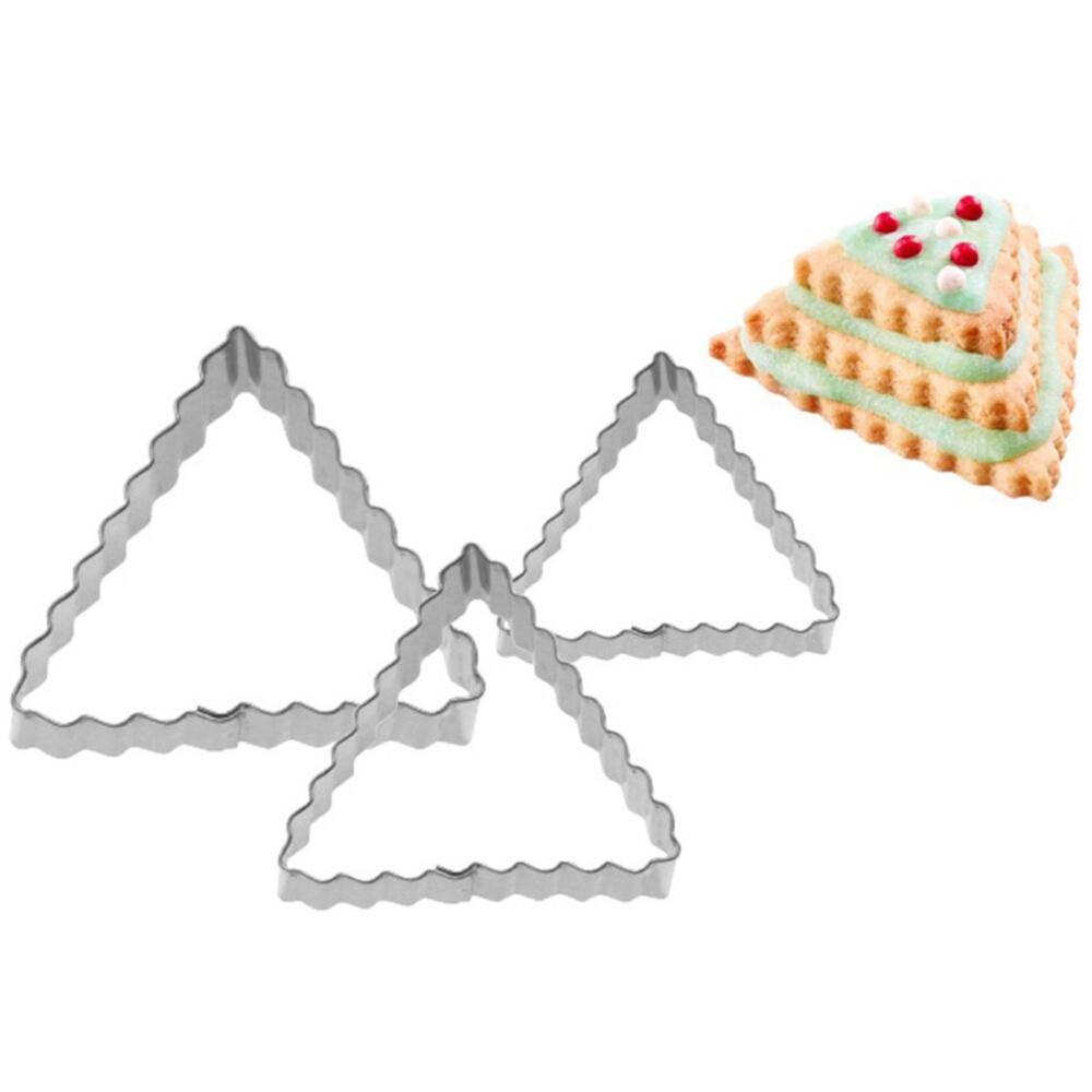 WESTMARK 3 Terrassen-Ausstecher Dreieck 4 cm, 5 cm, 6 cm aus Edelstahl