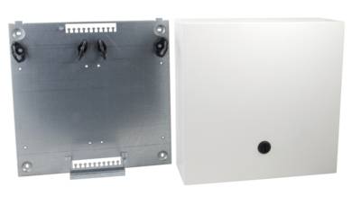 VKA12 Grundplatte mit Deckel BxHxT = 550 -- x 550 x 120 mm Kupferverkabelung Telekom + LSA Systeme /