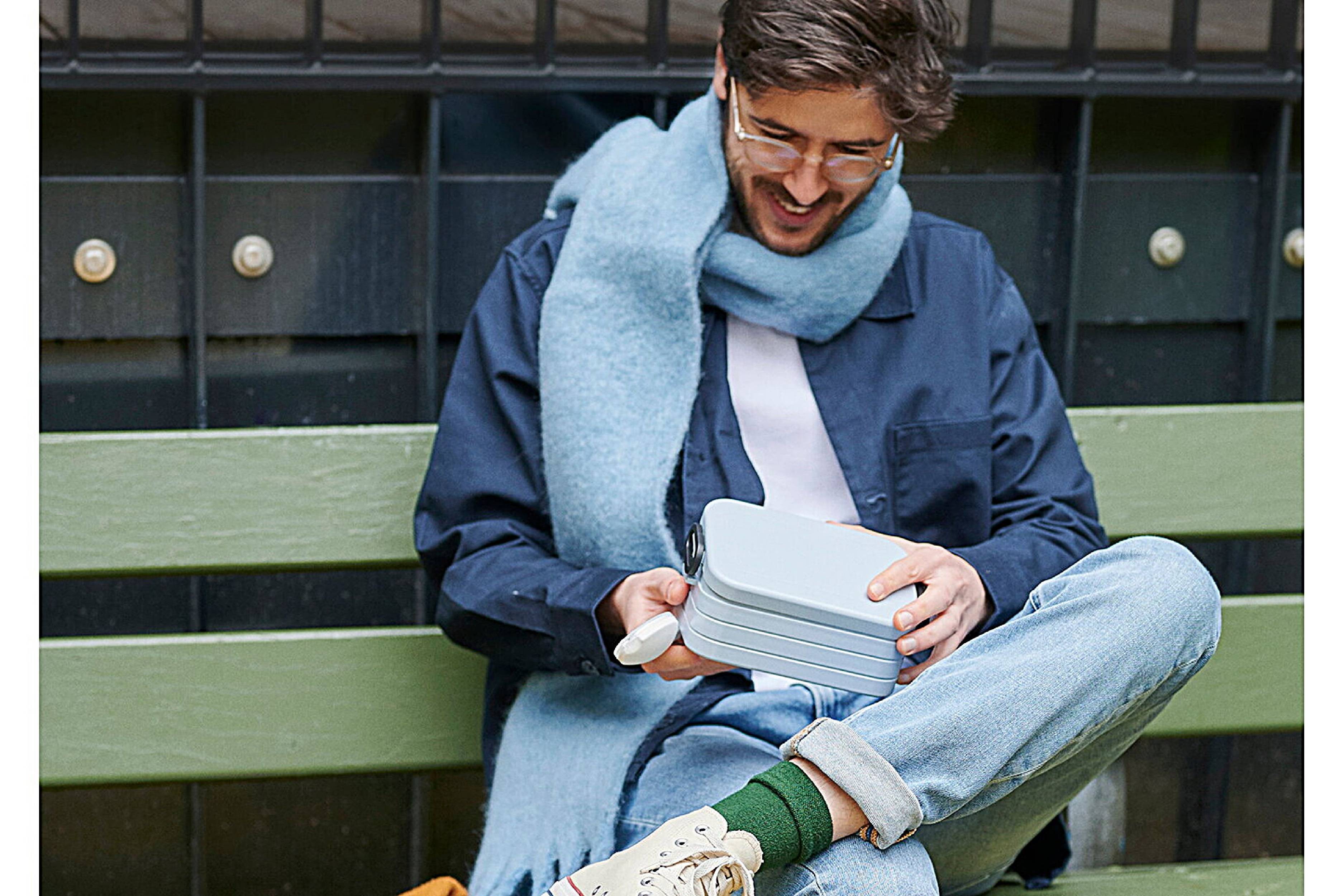 Mepal | Take a Break Duo Pack | Brotdose To Go | Lunchboxen für 2 bis 4 Sandwiches oder 4 bis 8 Brotscheiben | ideal für Meal Prep | Essenbox mit Un