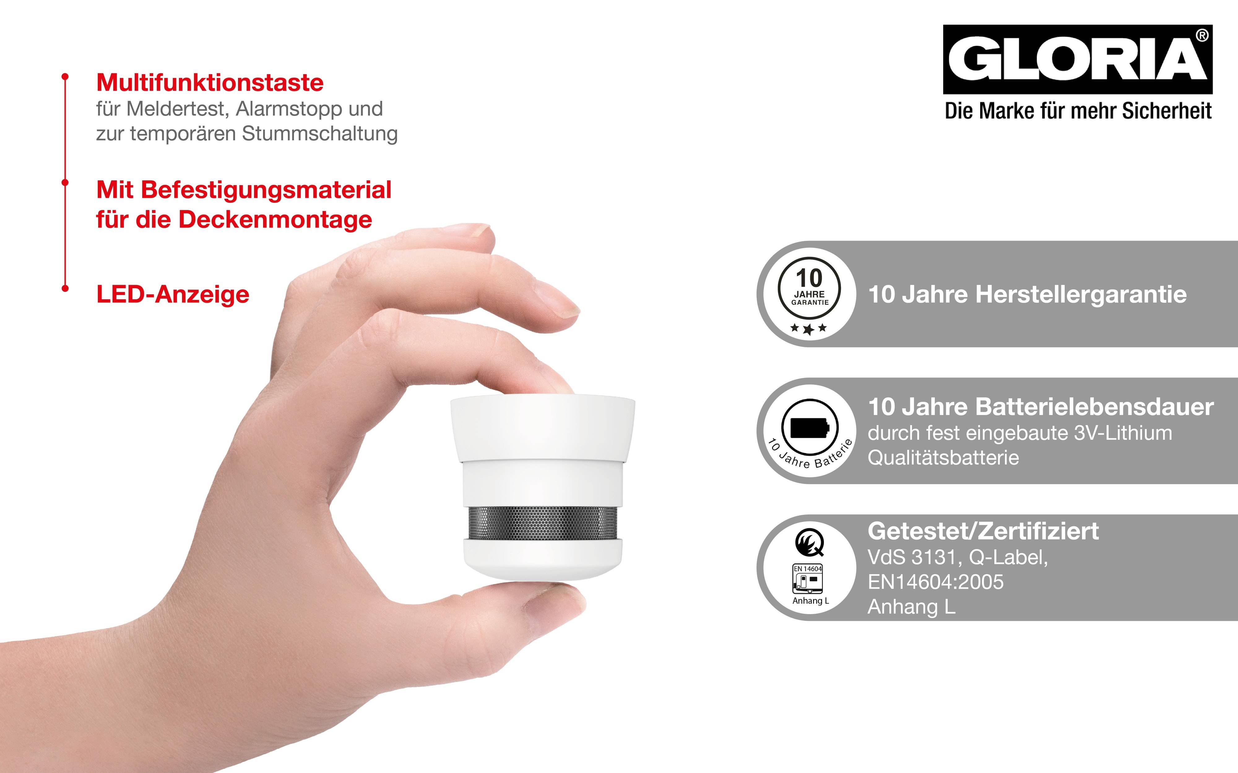 GLORIA Rauchmelder 002518.2007 RC-10