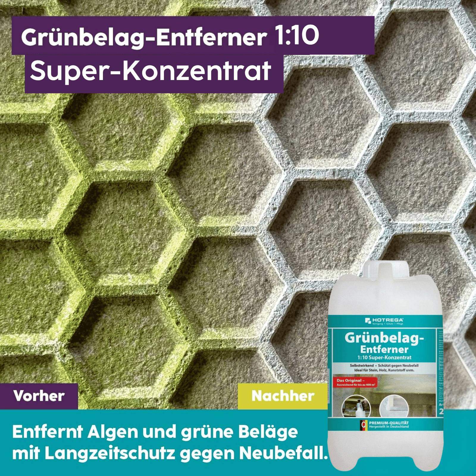 HOTREGA Grünbelagentferner Super Konzentrat Großgebinde - Inhalt:2 Liter