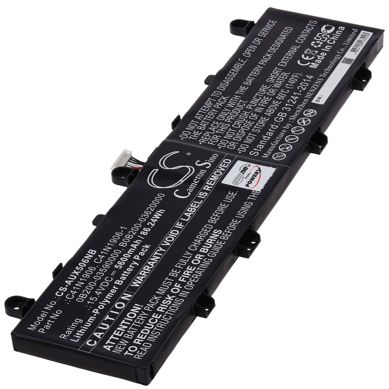 Powery Akku für Asus ROG Zephyrus Duo 15 GX550LWS-HF085T Laptop, 15,4V, Li-Polymer