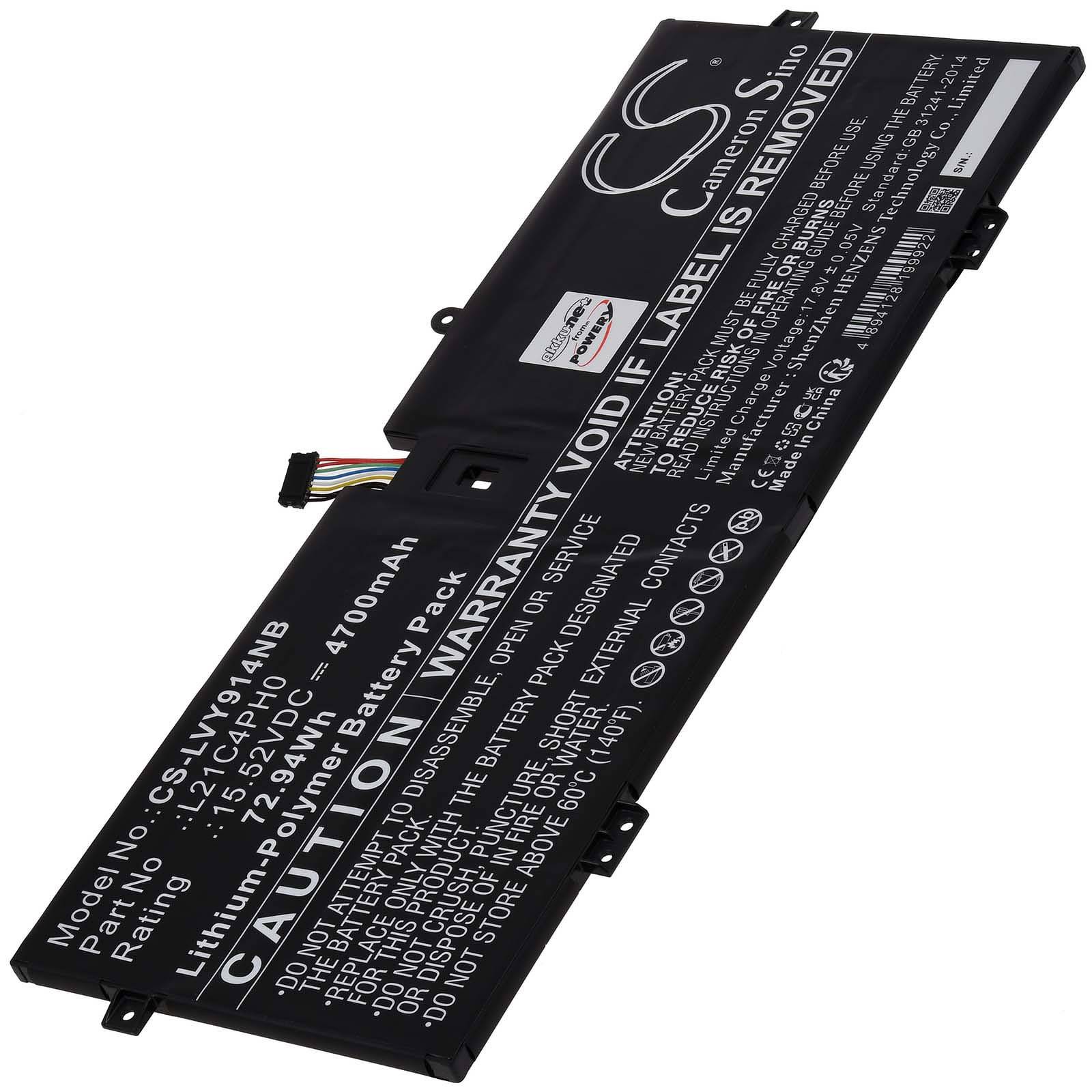 Powery Akku für Lenovo Yoga 9 14ITL5 82BG003NIX Laptop, 15,52V, Li-Polymer