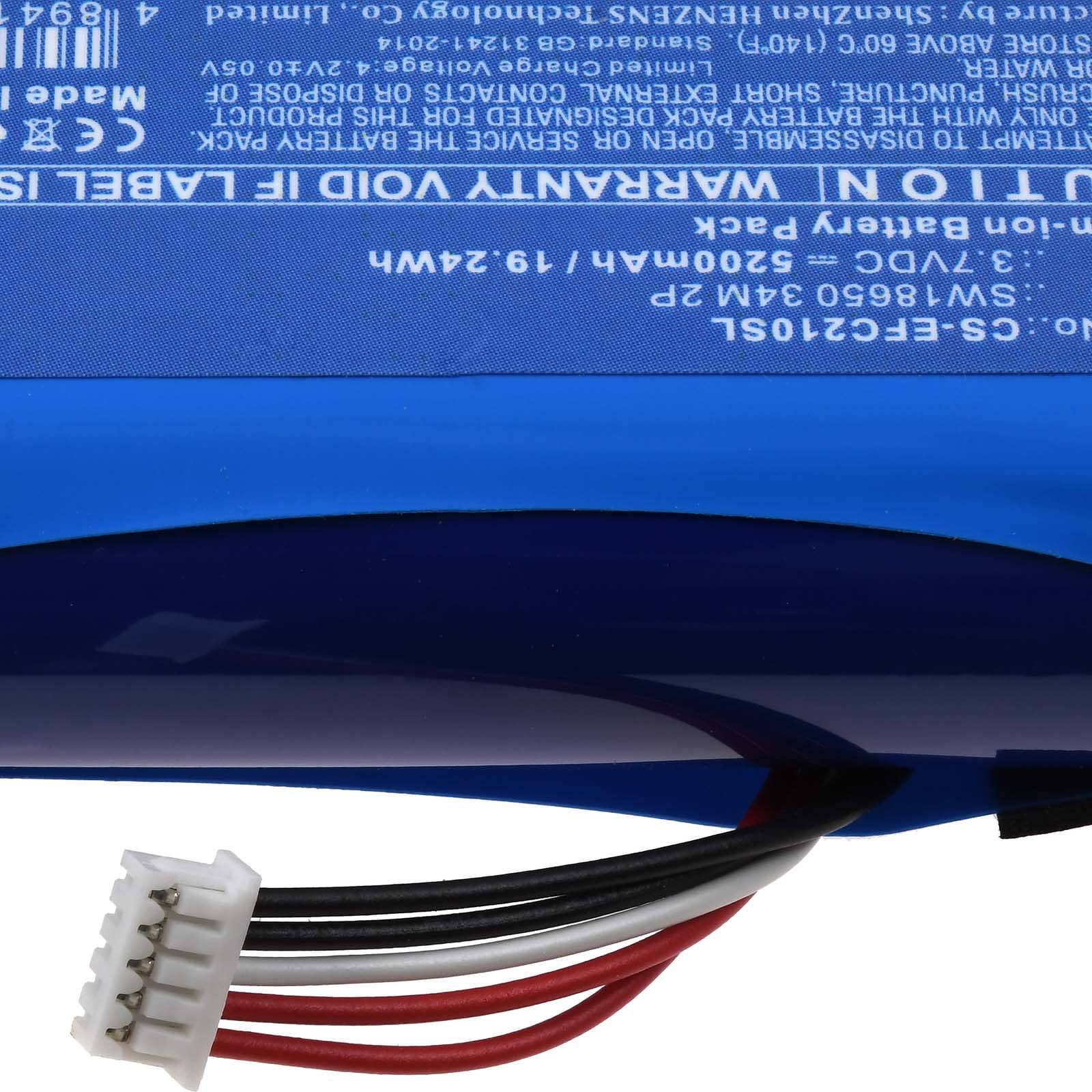 Powery Akku für efuy 2K Wireless Door Camera Überwachungskamera, 3,7V, Li-Ion