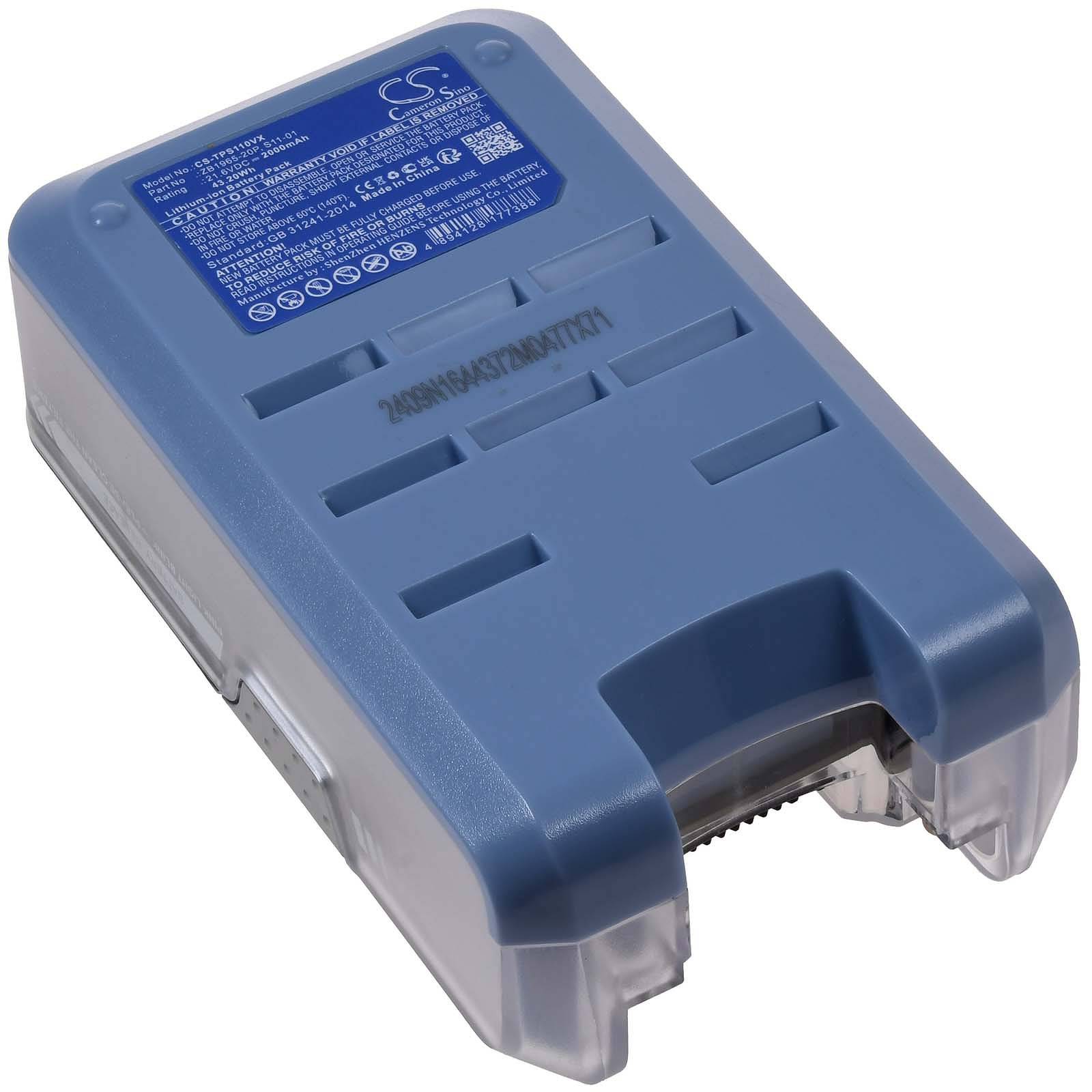 Powery Akku kompatibel mit Tineco Typ 9VSPT111300 ohne DC-Ladeanschluss, 21,6V, Li-Ion