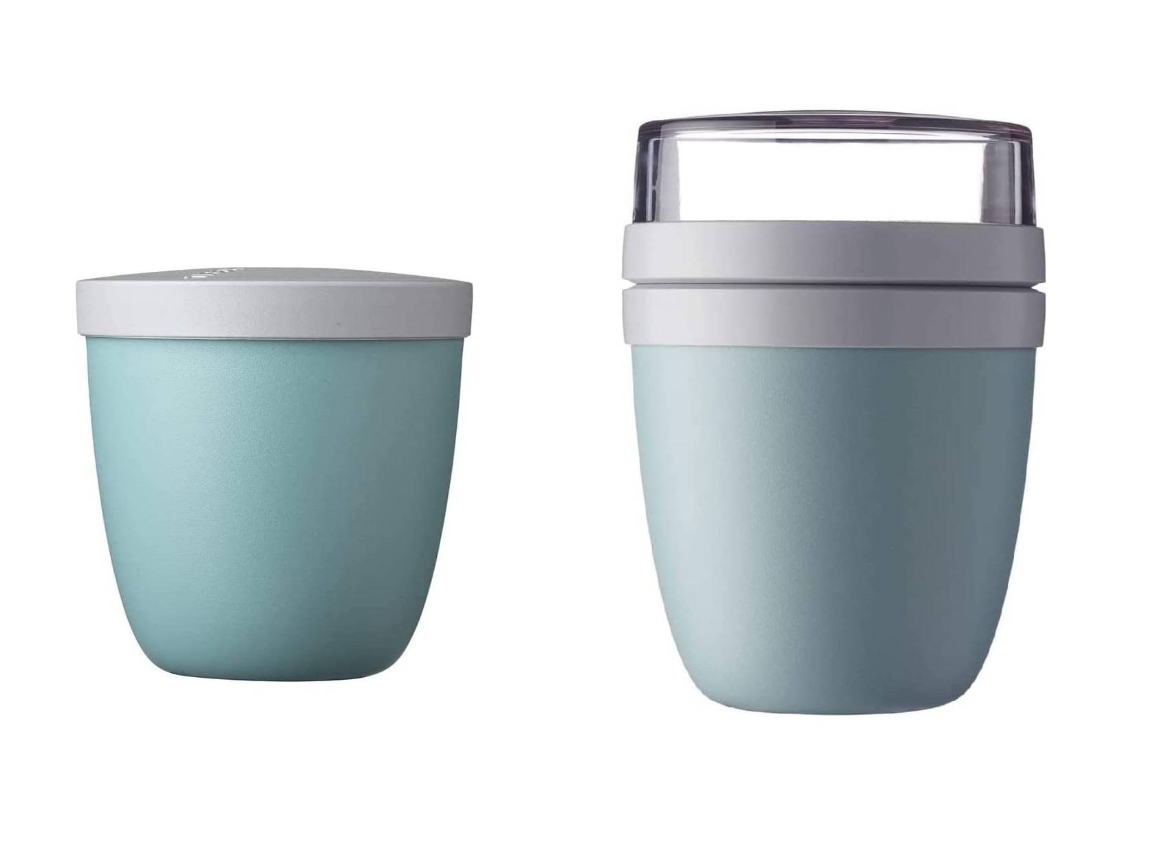Mepal | Ellipse Snackpot Set | vielseitige Aufbewahrungslösung | tiefkühltauglich & spülmaschinenfest | ideal für unterwegs in Nordic Green