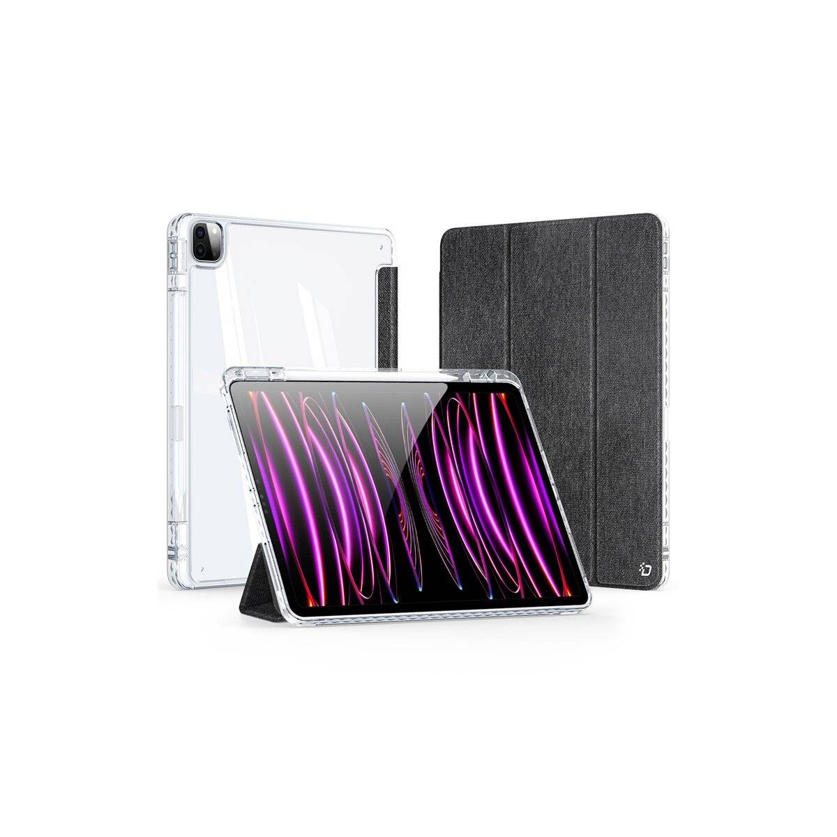 Tablet-Hülle mit Stifthalter & Auto Sleep Wake kompatibel mit iPad Air 11" 2025 Schwarz