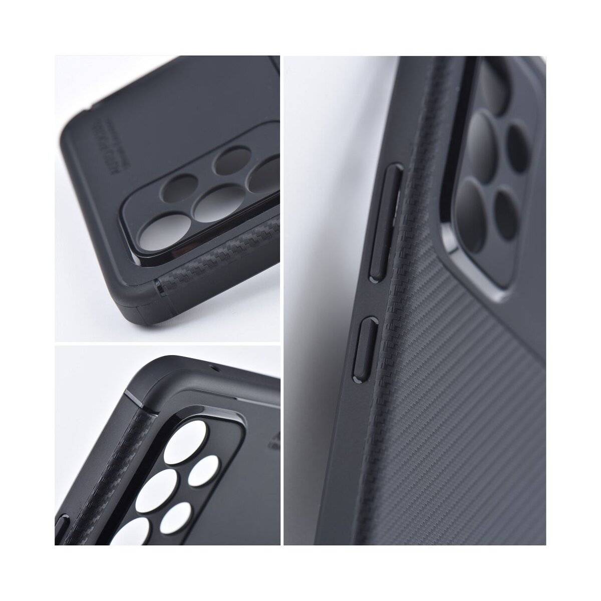 Silikon Hülle Bumper Carbon für Samsung Galaxy Xcover 7 Schwarz