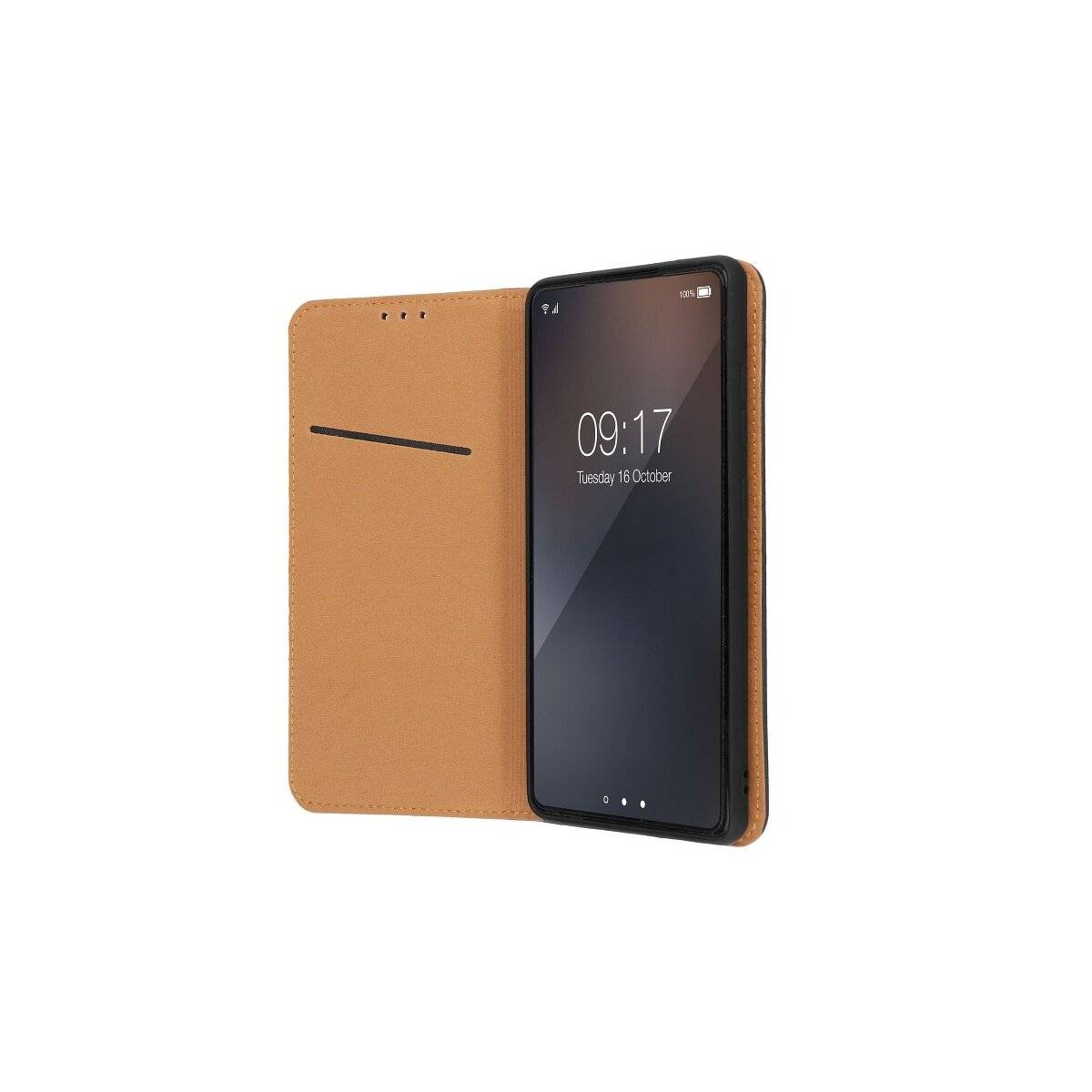 Smart Pro Echt Buchtasche Leder Handy-Hülle für Xiaomi Redmi Note 13 5G Schwarz