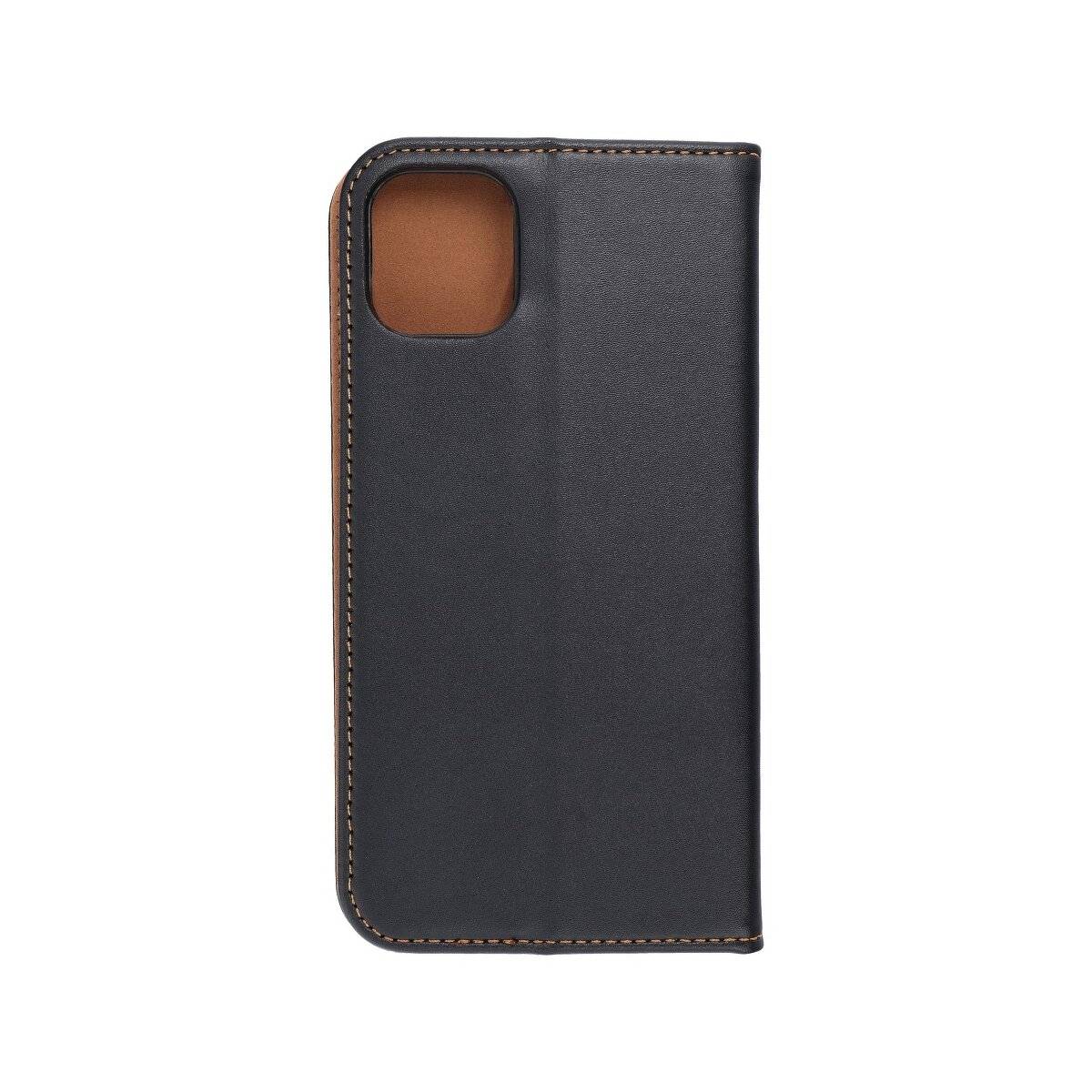 Smart Pro Echt Buchtasche Leder Handy-Hülle für Xiaomi Redmi Note 13 5G Schwarz