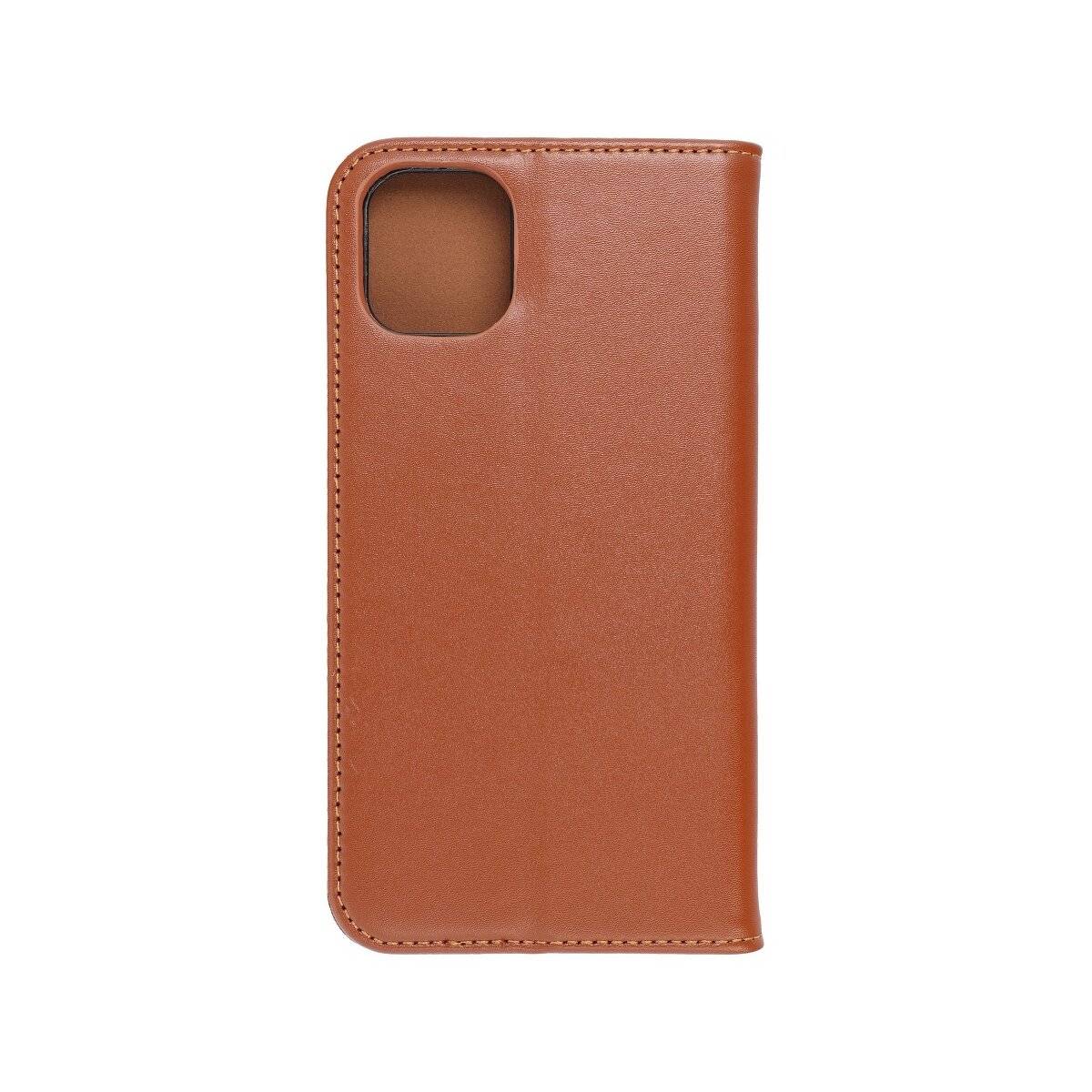 Smart Pro Echt Buchtasche Leder Handy-Hülle für Xiaomi Redmi Note 13 5G Braun