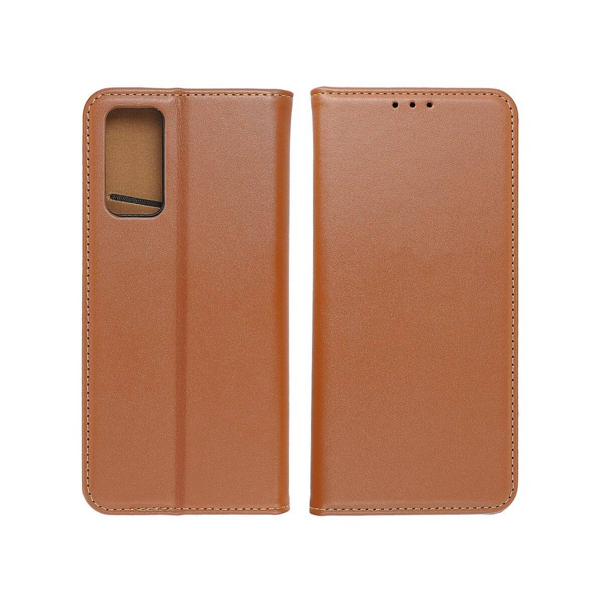 Smart Pro Echt Buchtasche Leder Handy-Hülle für Xiaomi Redmi Note 13 5G Braun