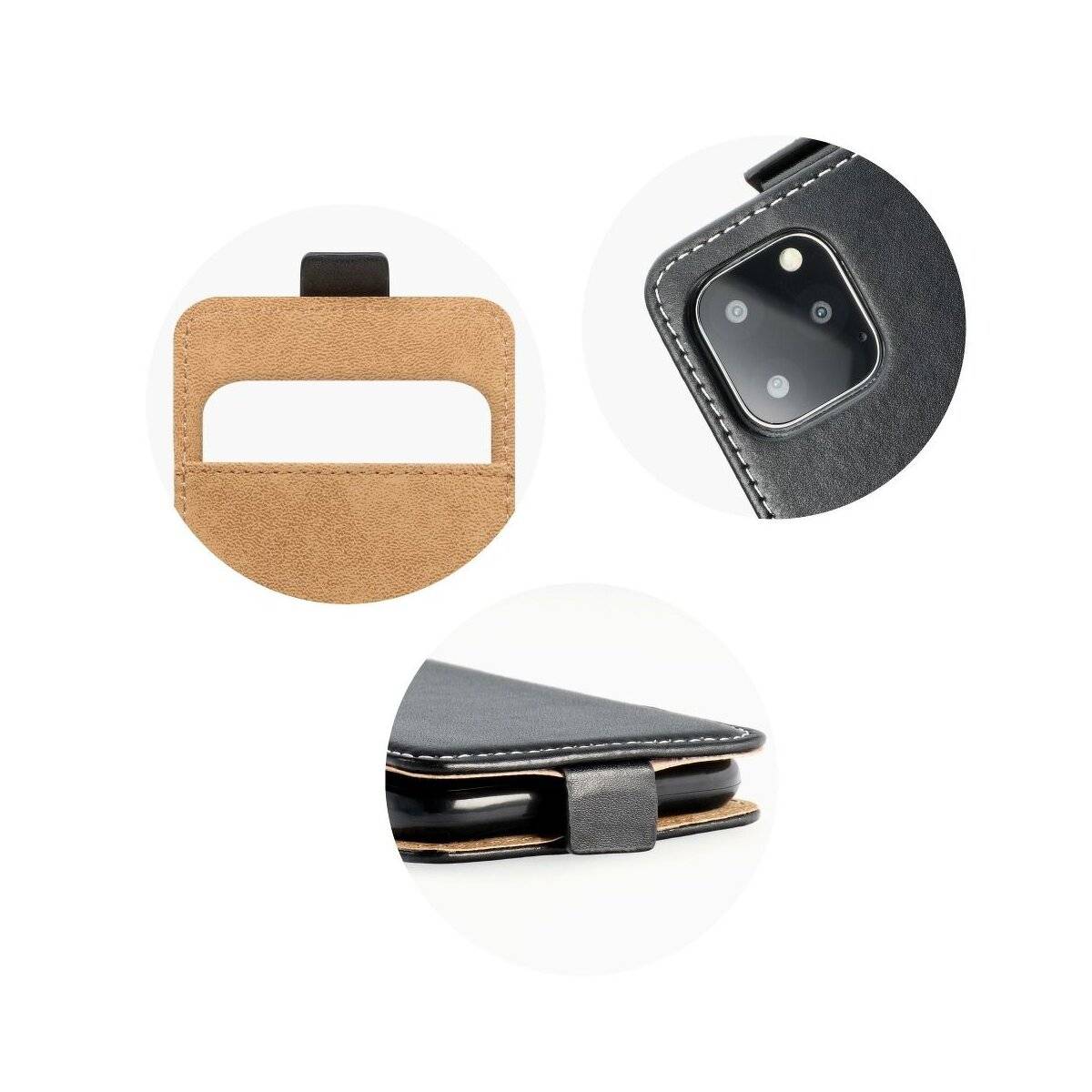 Flip Case kompatibel mit Samsung Galaxy S25 Ultra Handy Tasche vertikal aufklappbar Schutzhülle Klapp Hülle schwarz