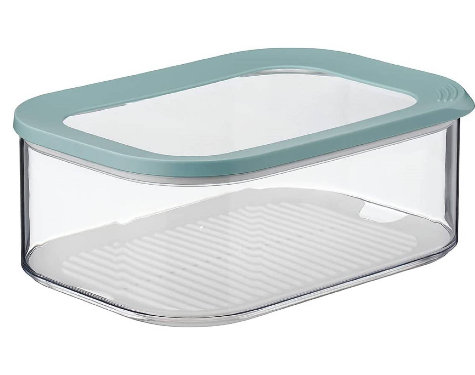 Mepal | Käsedose Modula | für Käsestücke & Scheibenkäse | Antikondenseinsatz | spülmaschinenfest | Nordic Green