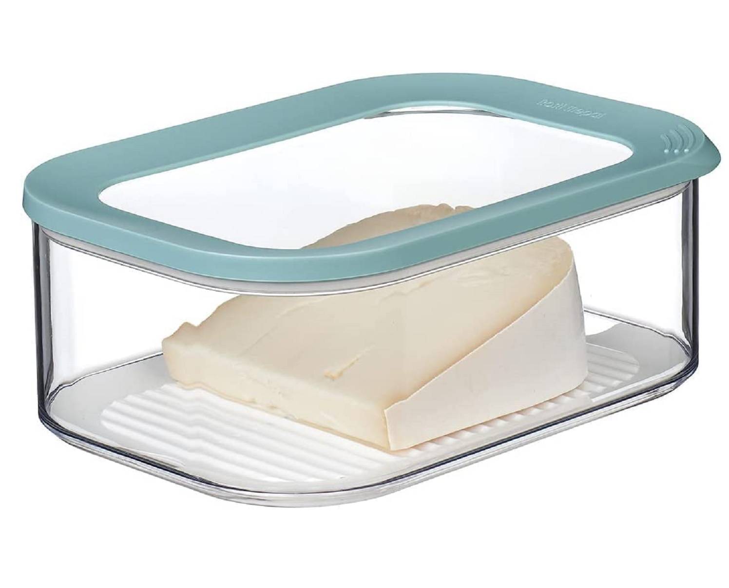 Mepal | Käsedose Modula | für Käsestücke & Scheibenkäse | Antikondenseinsatz | spülmaschinenfest | Nordic Green