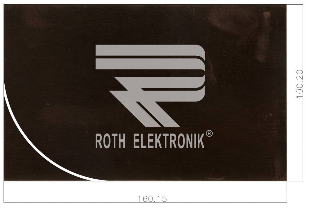 Roth Elektronik RE01-LFDS Epoxy-Zuschnitt 100 x 160 mm zweiseitig 35 &mu;m Cu