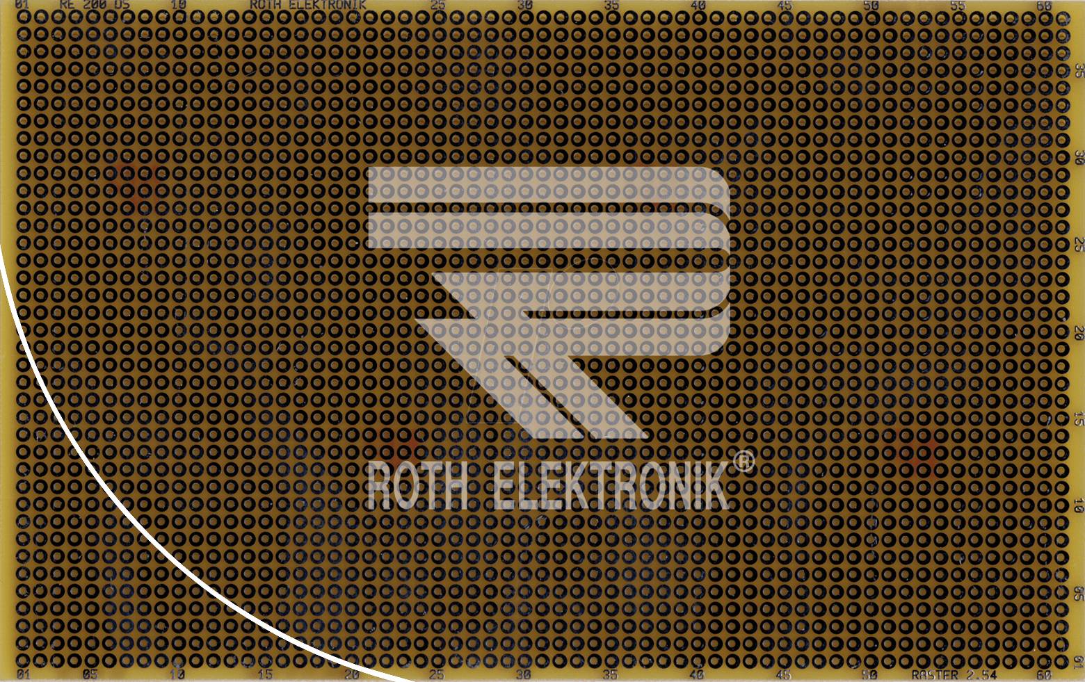Roth Elektronik RE200-LFDS Laborkarte RM 2,54 mm zweiseitig