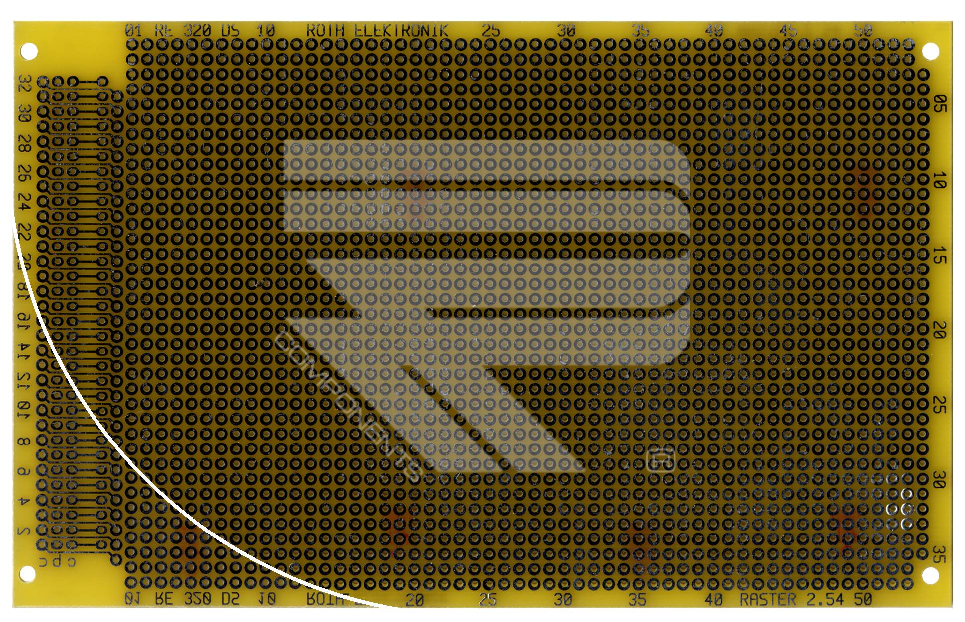 Roth Elektronik RE320-LFDS Laborkarte Epoxyd RM 2,54 mm zweiseitig