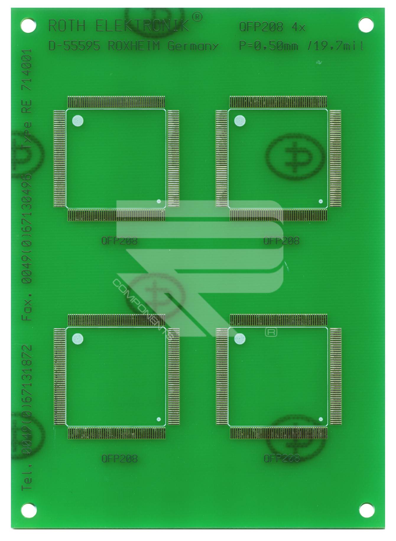 Roth Elektronik RE714001-LF SMD-Lab Epoxyd QFP 208