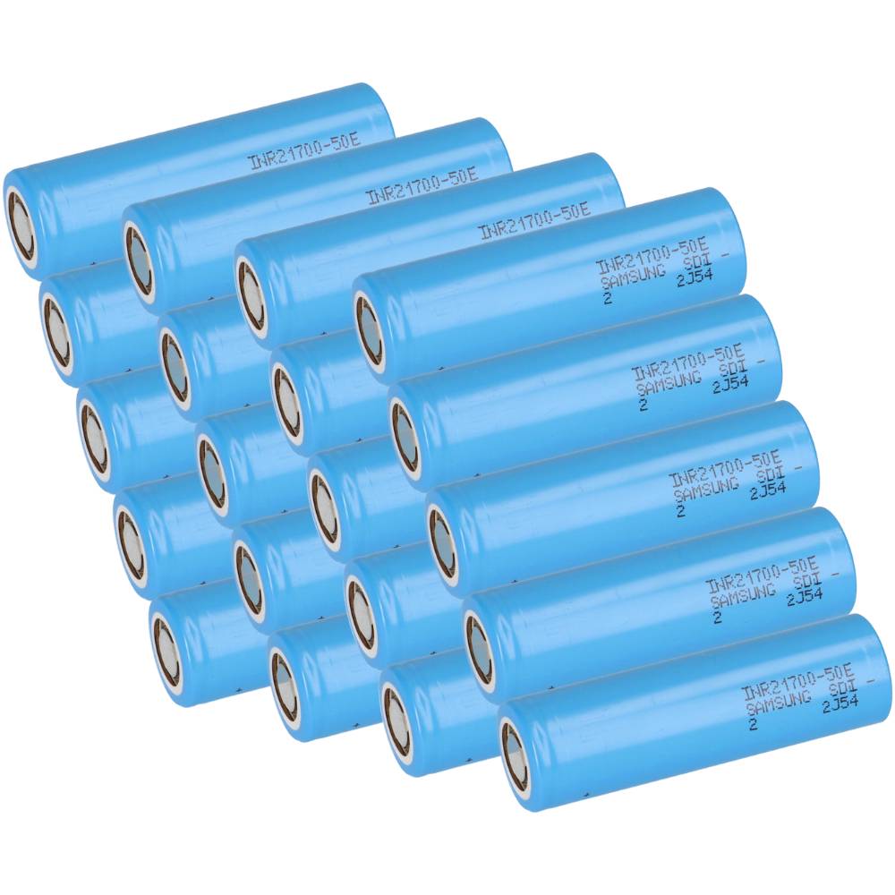 20x Samsung INR21700-50E 21700 Akku 3,6V 4900mAh 9,8A – Flat Top