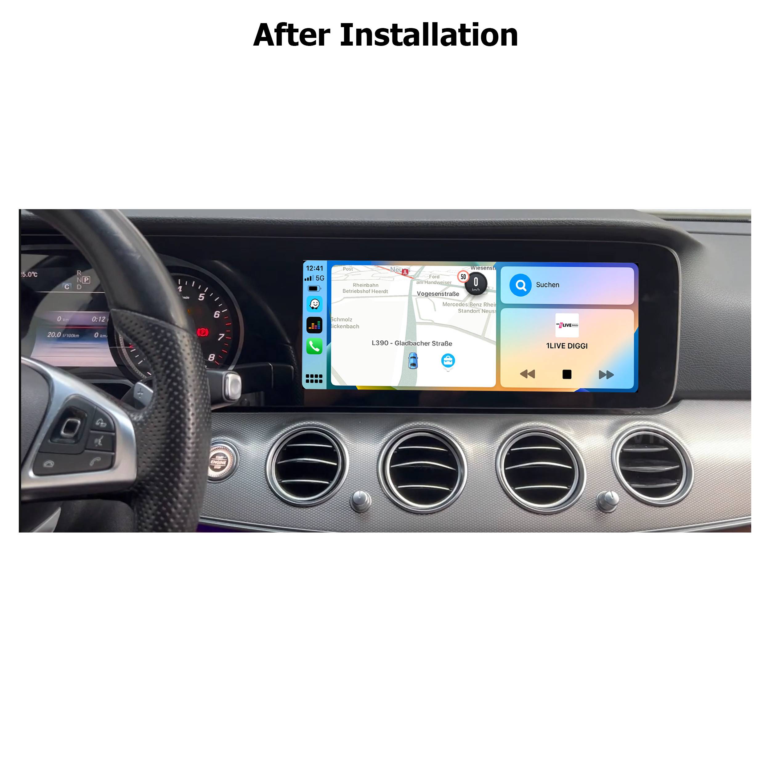 Für Mercedes E-Klasse W213 NTG 5.5 12,3" Touchscreen Android GPS Navi CarPlay