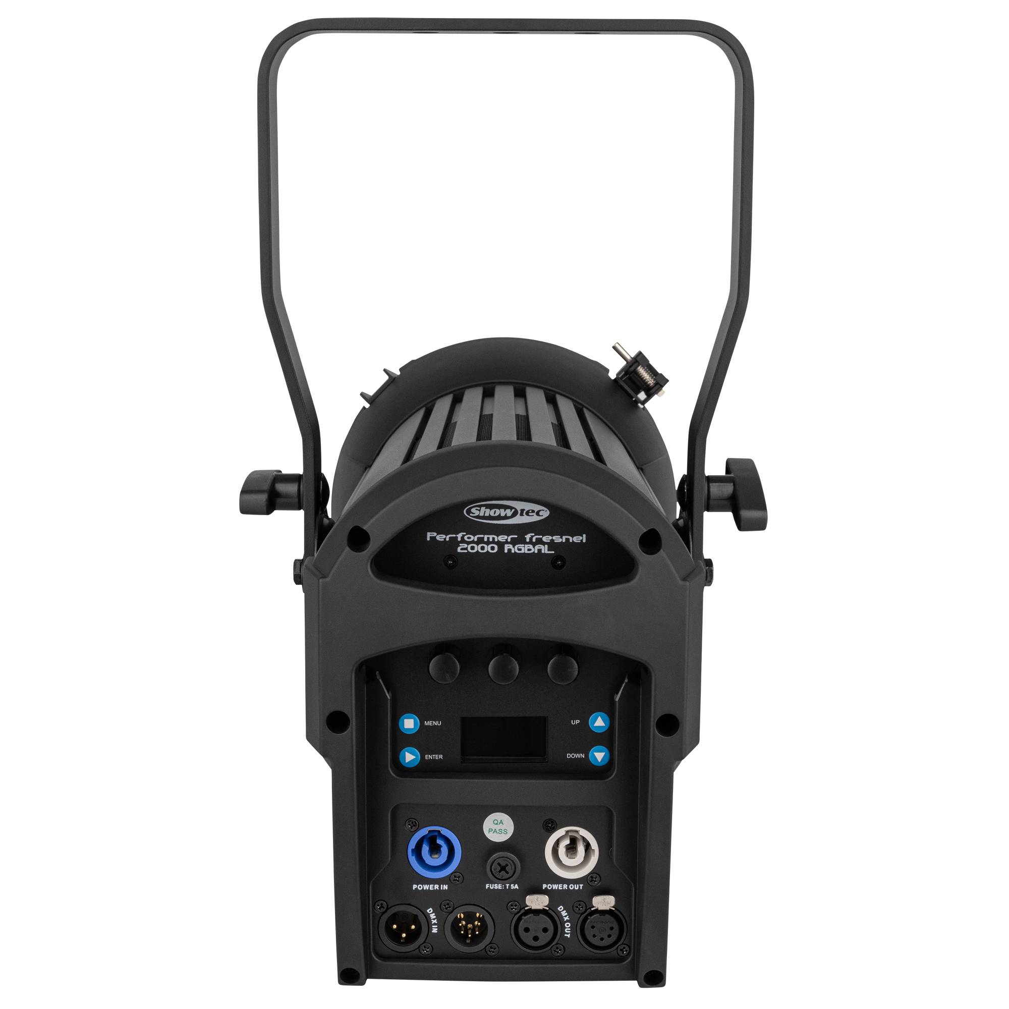 Eine Bühnenleuchteinrichtung mit stabilem Griff, gekennzeichnet mit „Simple