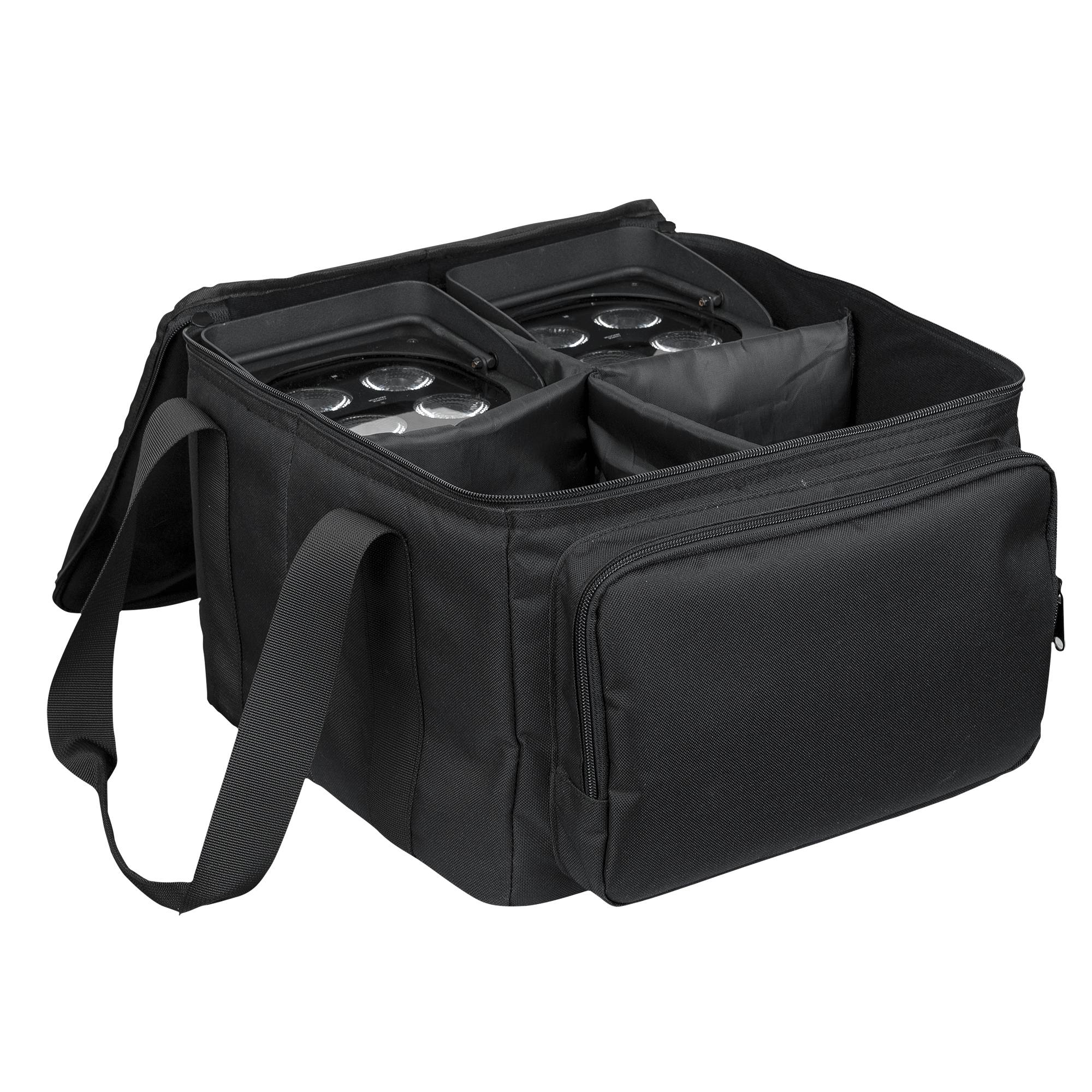 Showtec Carrying Bag for 4 x EventLITE 4/10 Mit herausnehmbaren Klettverschluss-Fächern
