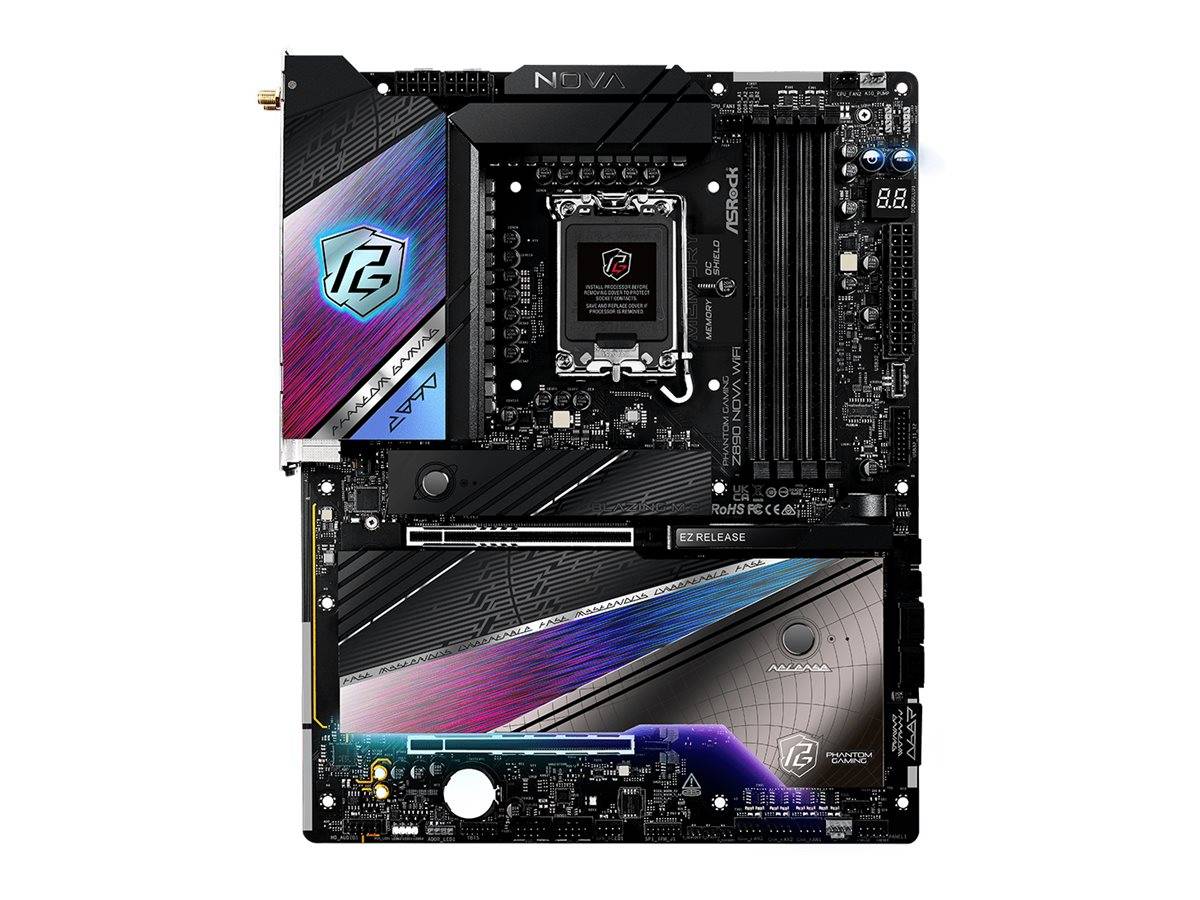 ASRock Phantom Gaming Z890 NOVA WIFI - Motherboard - ATX - LGA1851-Sockel - Z890 Chipsatz - USB4, USB-C 3.2 Gen 2x2, USB 3.2 Gen 2, USB 3.2 Gen 1
