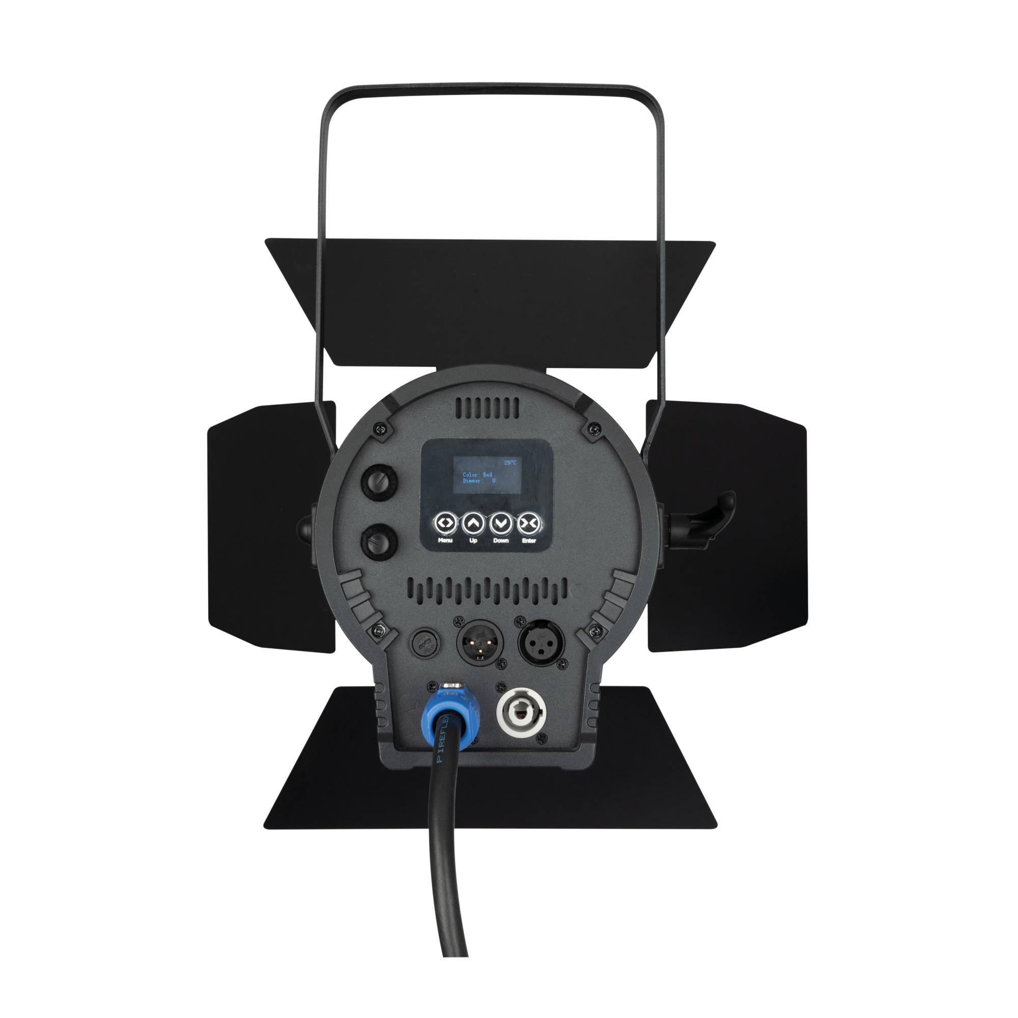Showtec ACT Fresnel 150 RGBAL Kompakter RGBAL-LED-Fresnelscheinwerfer mit 150 W für Theater