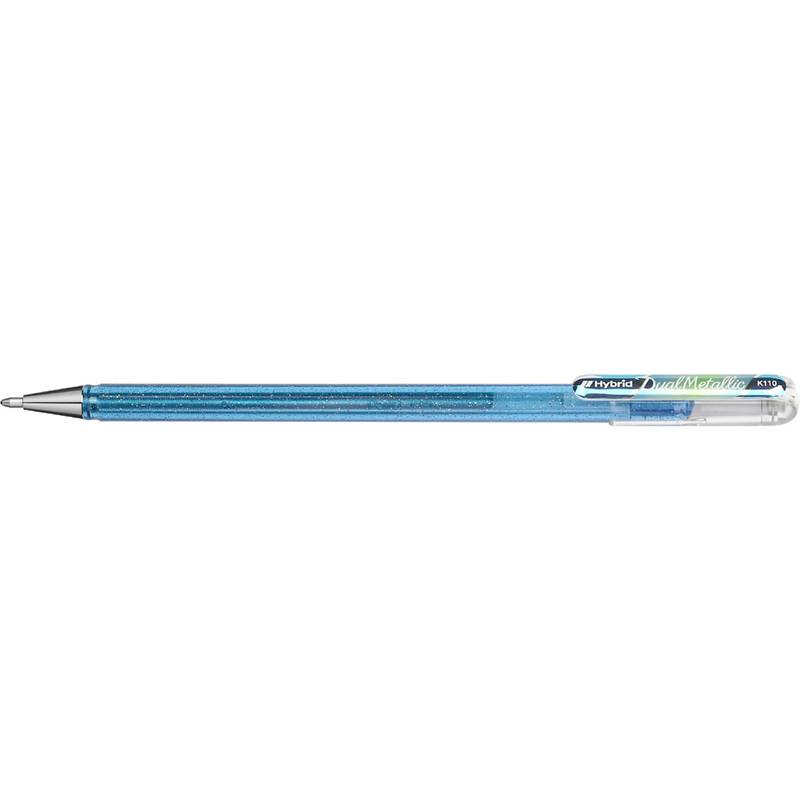 Pentel Hybrid Gel-Tintenroller "Dual Pen", blaugrau/blau