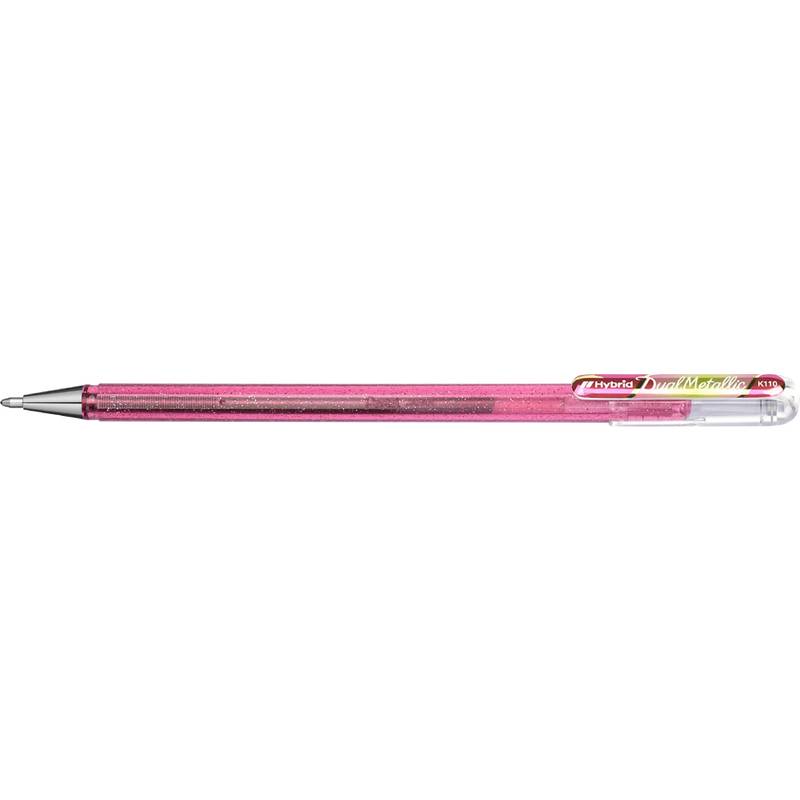 Pentel Hybrid Gel-Tintenroller "Dual Pen", rosa/grün