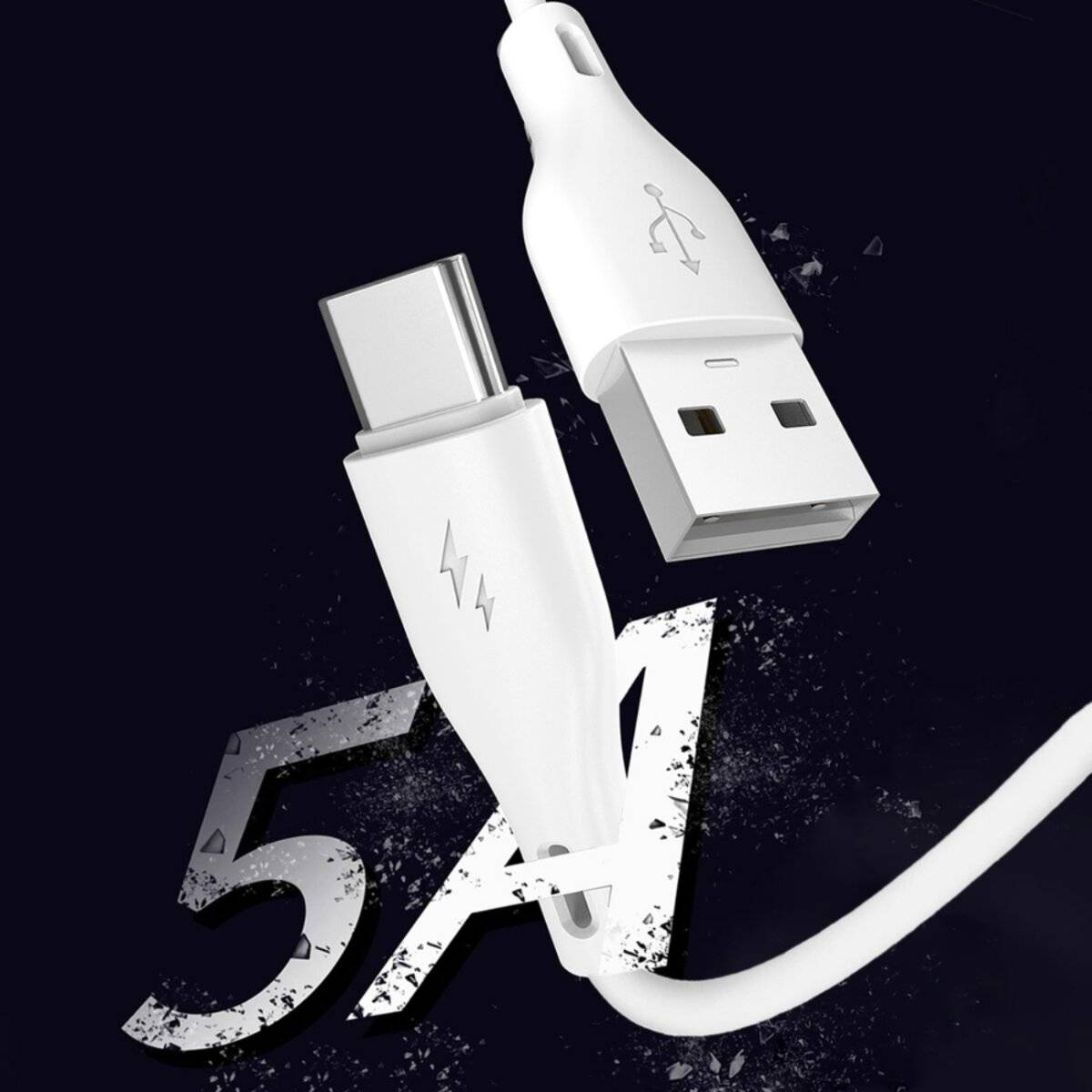 Dudao L2T USB-A zu USB-C Kabel 5A 1m Weiß