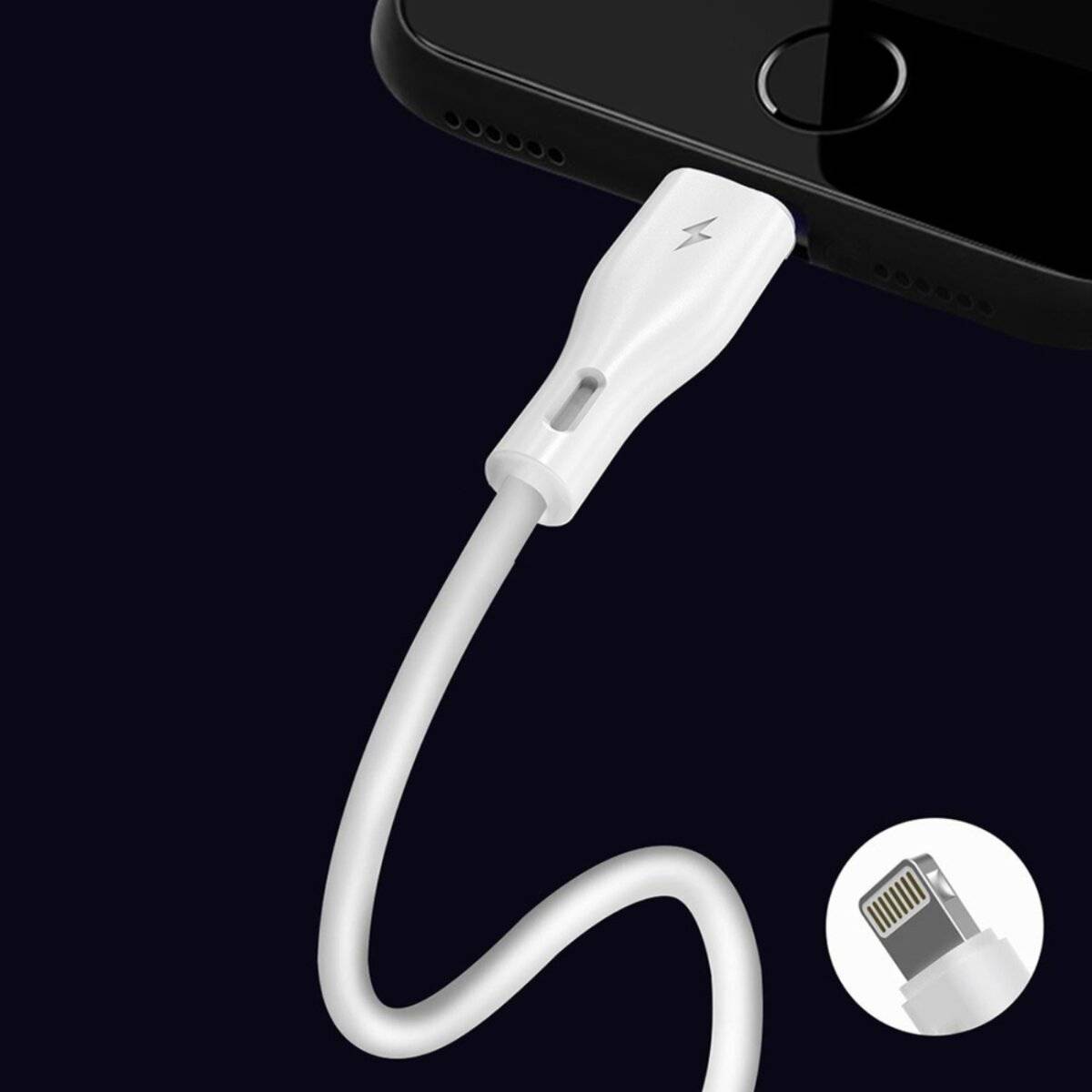 Dudao L2L USB-A / Kompatibel mit iPhone (Kabel) 3A 2m – Weiß