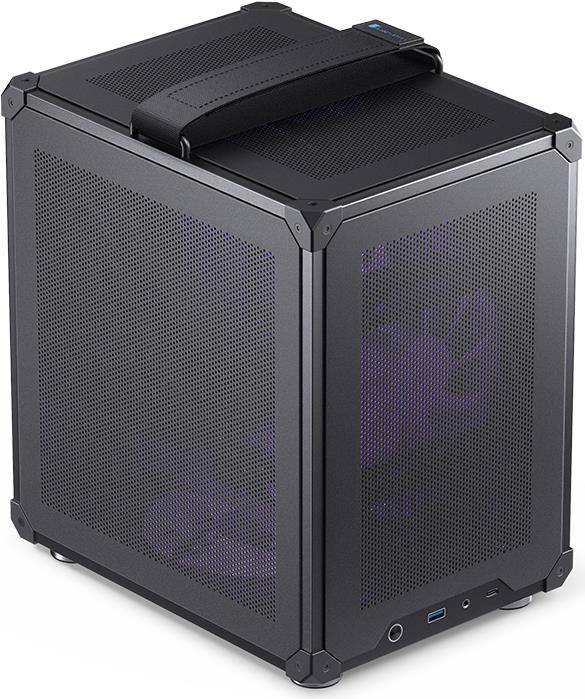 Jonsbo C6 PC-Gehäuse, Mini-Tower, Micro-ATX, mit Tragegriff - schwarz Gehäuse Midi-/Mini-Tower
